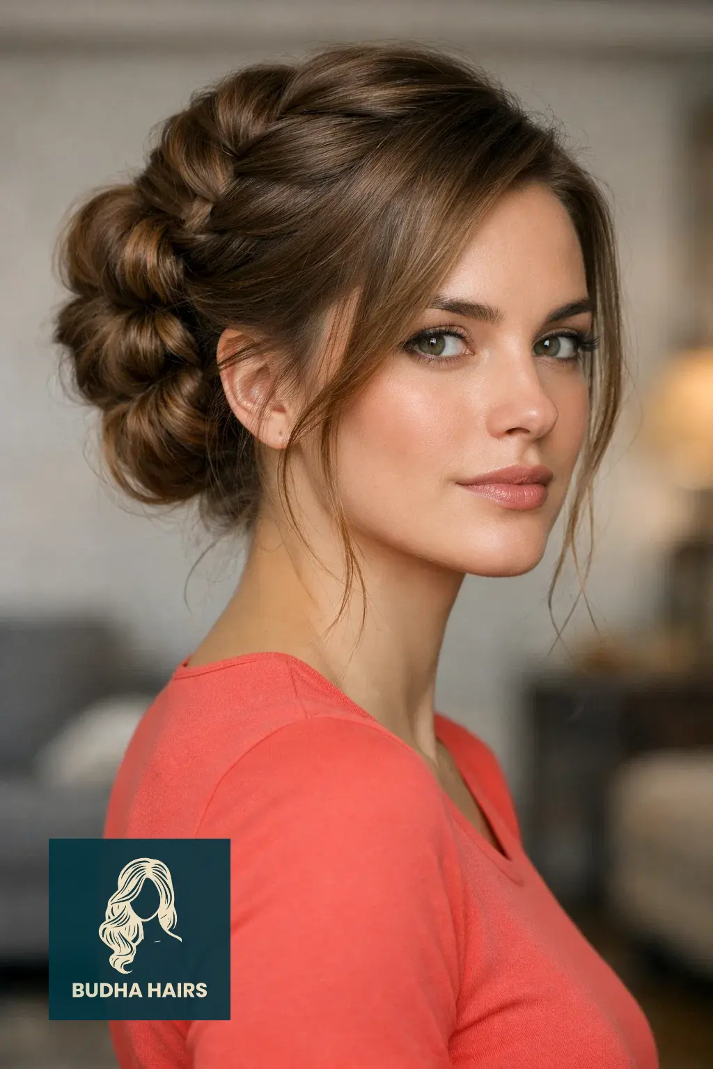 30 Hair Updos for Medium Hair That Look Effortlessly Chic 6 Modern Bubble Braided Updo