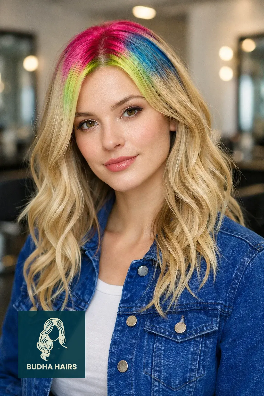 25 Best Unique Dyed Hair Ideas for a Vibrant, Trendy Look 5 Neon "Prism" Roots