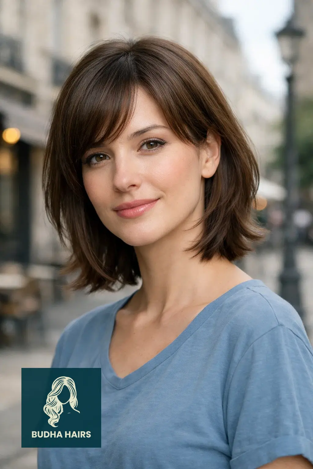 30 Perfect Side Bangs With Layers To Frame Your Face Beautifully 13 Parisian-Inspired Soft Taper