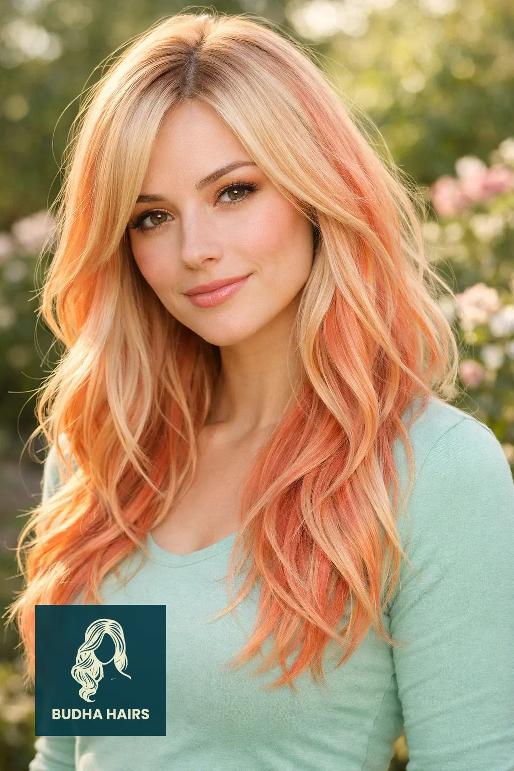 25 Best Unique Dyed Hair Ideas for a Vibrant, Trendy Look 20 Peach and Coral "Sherbet" Blend