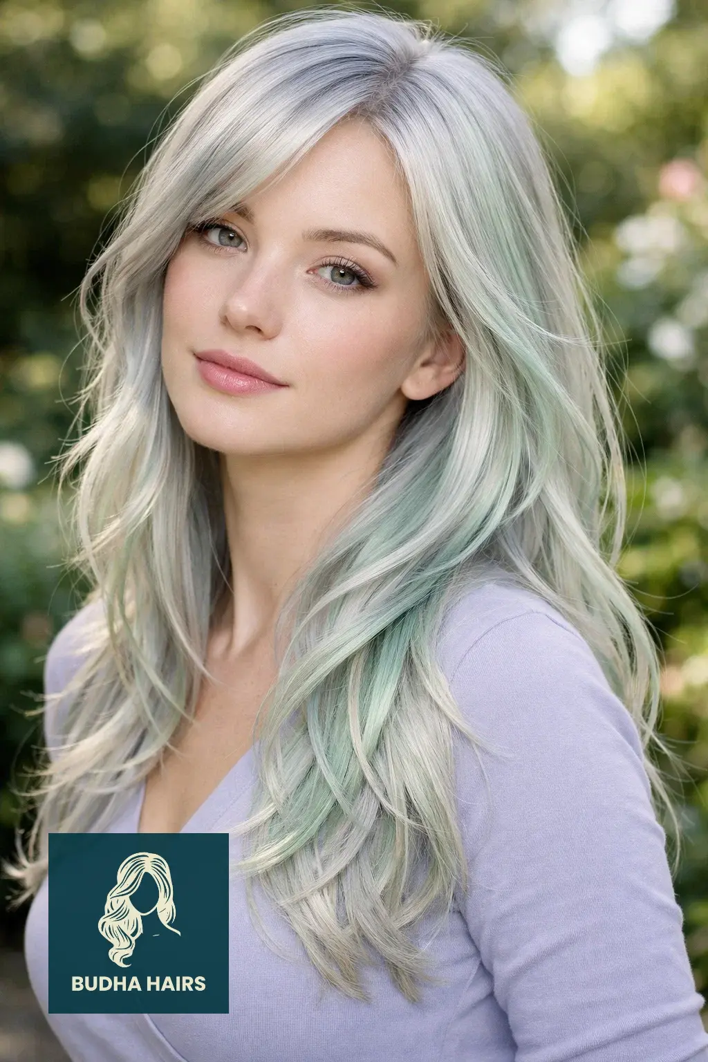 25 Best Unique Dyed Hair Ideas for a Vibrant, Trendy Look 16 Pearlescent Silver and Mint