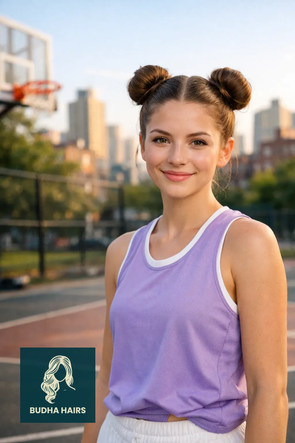 40 Best Basketball Hairstyles: Secure & Stylish On-Court Looks 11 Playful Space Buns for Symmetrical Balance