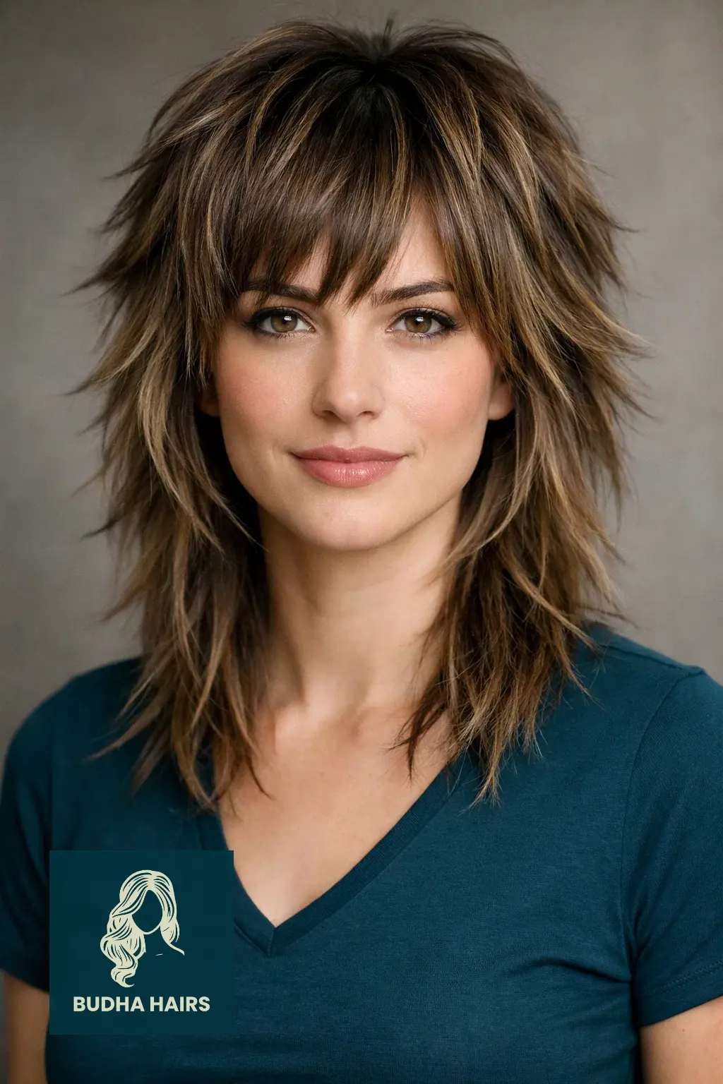 Wolf Cut with Curtain Bangs: 25 Best 2026 Trendy Styles 14 Razored Wolf Cut for Thick Hair