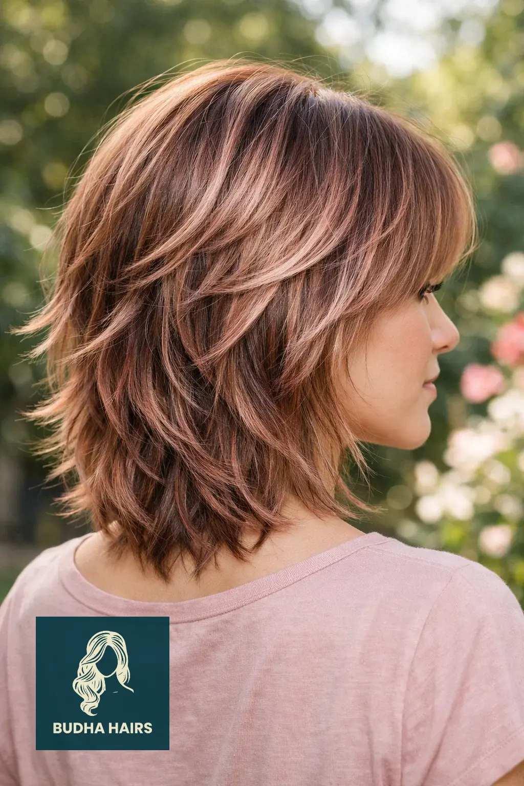 40 Best Medium Shag Haircuts: The Ultimate Guide to Texture & Volume 20 Romantic Rose Gold Shag