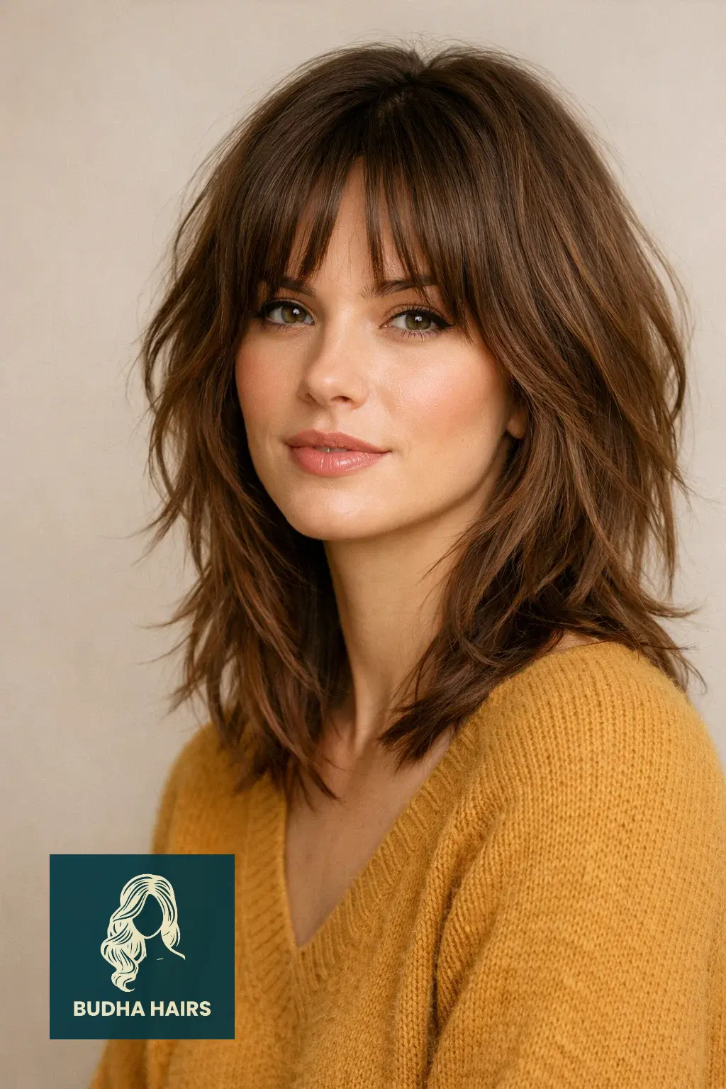 40 Oval Face Haircuts That Flatter Your Features Perfectly 6 Shaggy Layers with Bottleneck Bangs