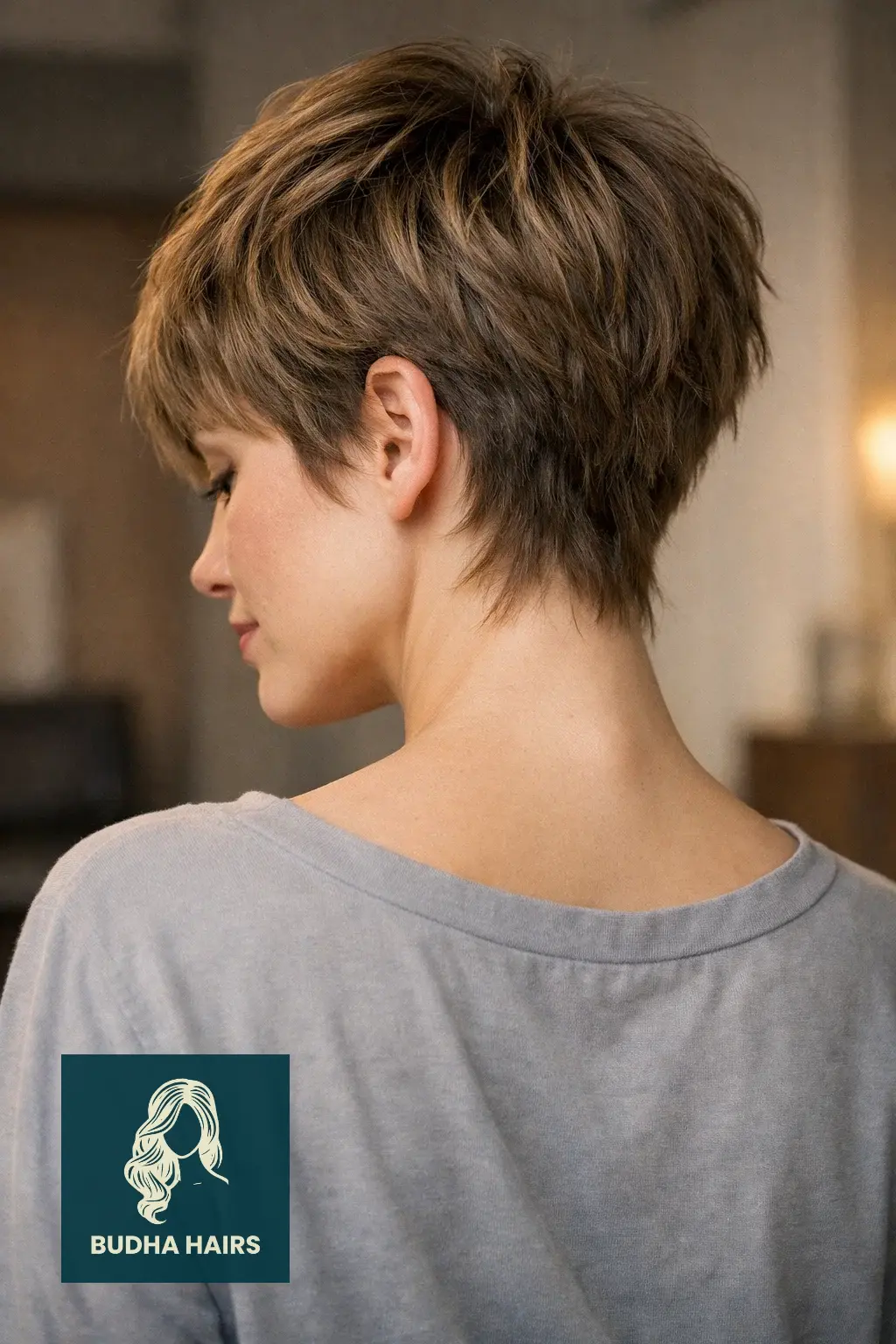 35 Trendy Short Shag Haircuts for Women to Try in 2026 21 Shaggy Pixie with a Wispy Neckline