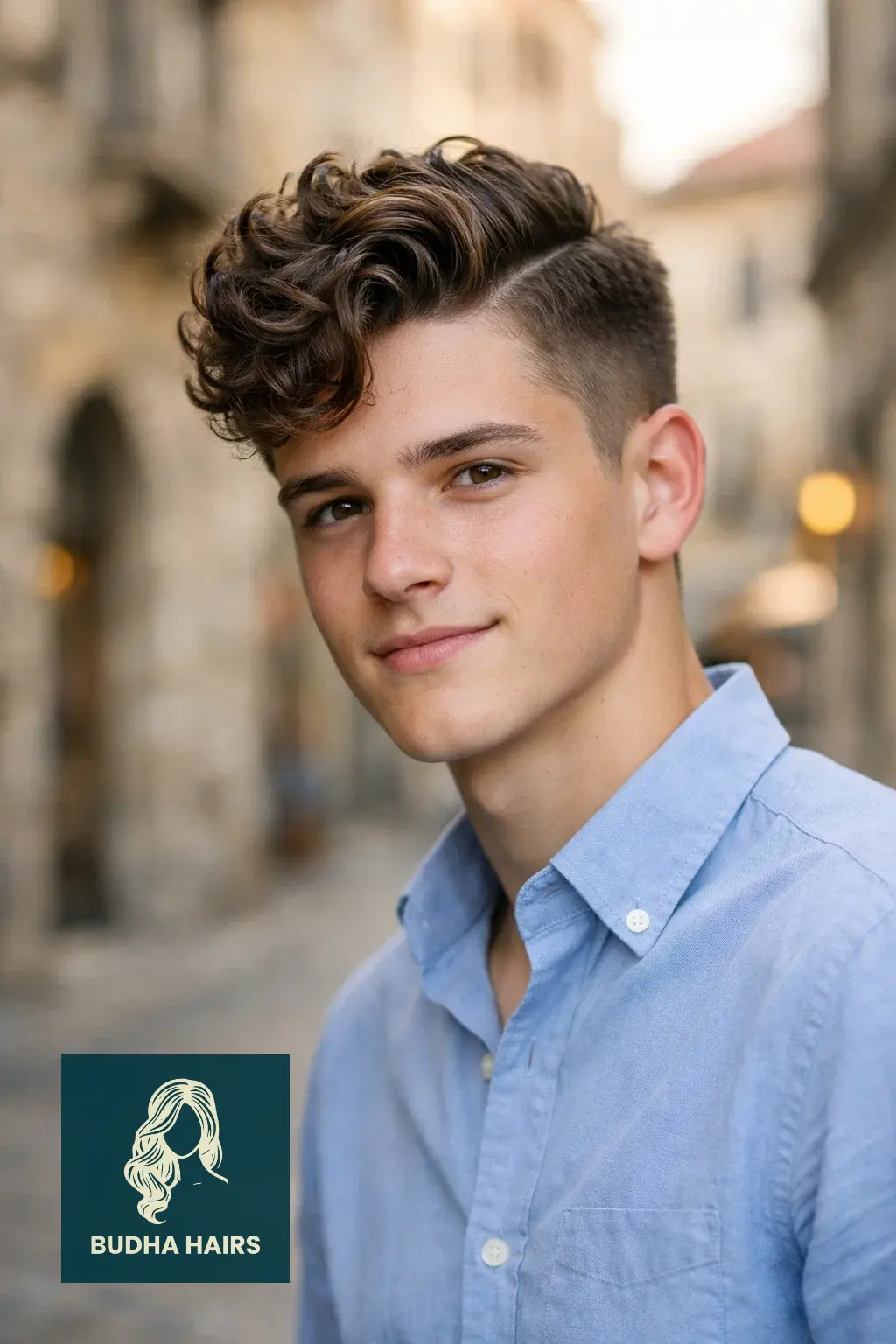 35 Cool Haircuts For Boys With Curly Hair That Show Off Texture 6 Side-Parted Curly Quiff