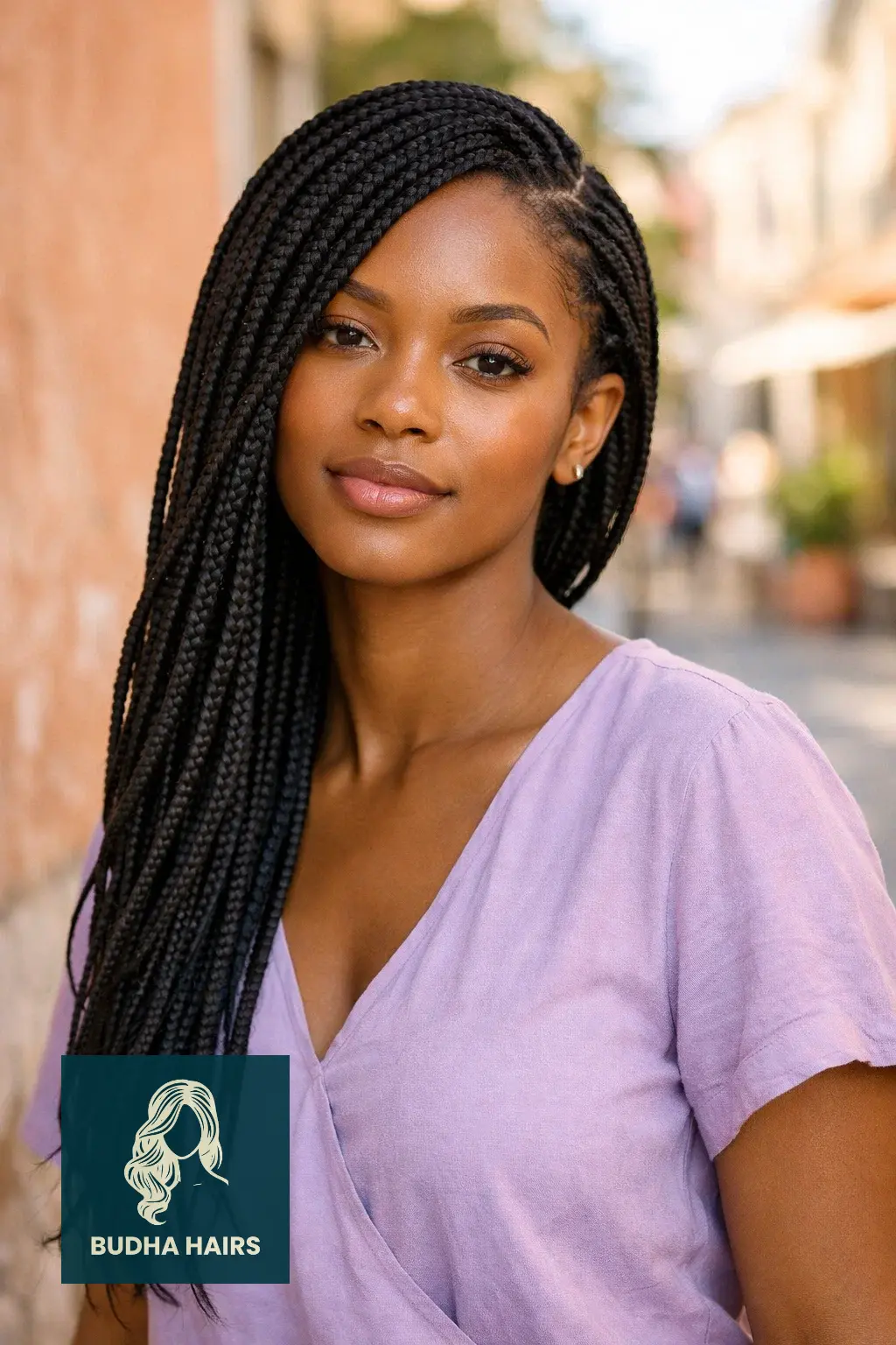 40 Best Vacation Hairstyles for Black Women: Protective & Chic 34 Side Swept Box Braids