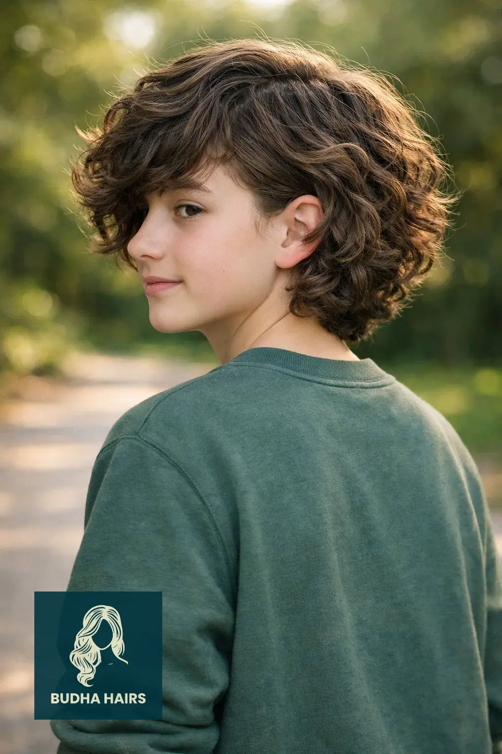 35 Cool Haircuts For Boys With Curly Hair That Show Off Texture 24 Side-Swept Curly Bob for Boys
