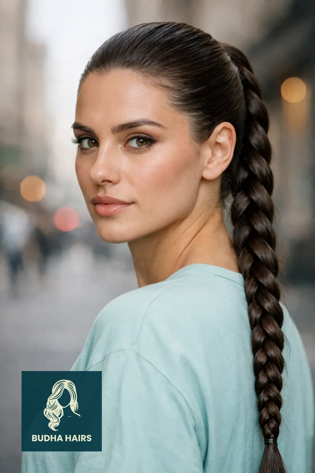 25 Best Out of Face Hairstyles for a Polished, Chic Look 10 Sleek Braided Ponytail