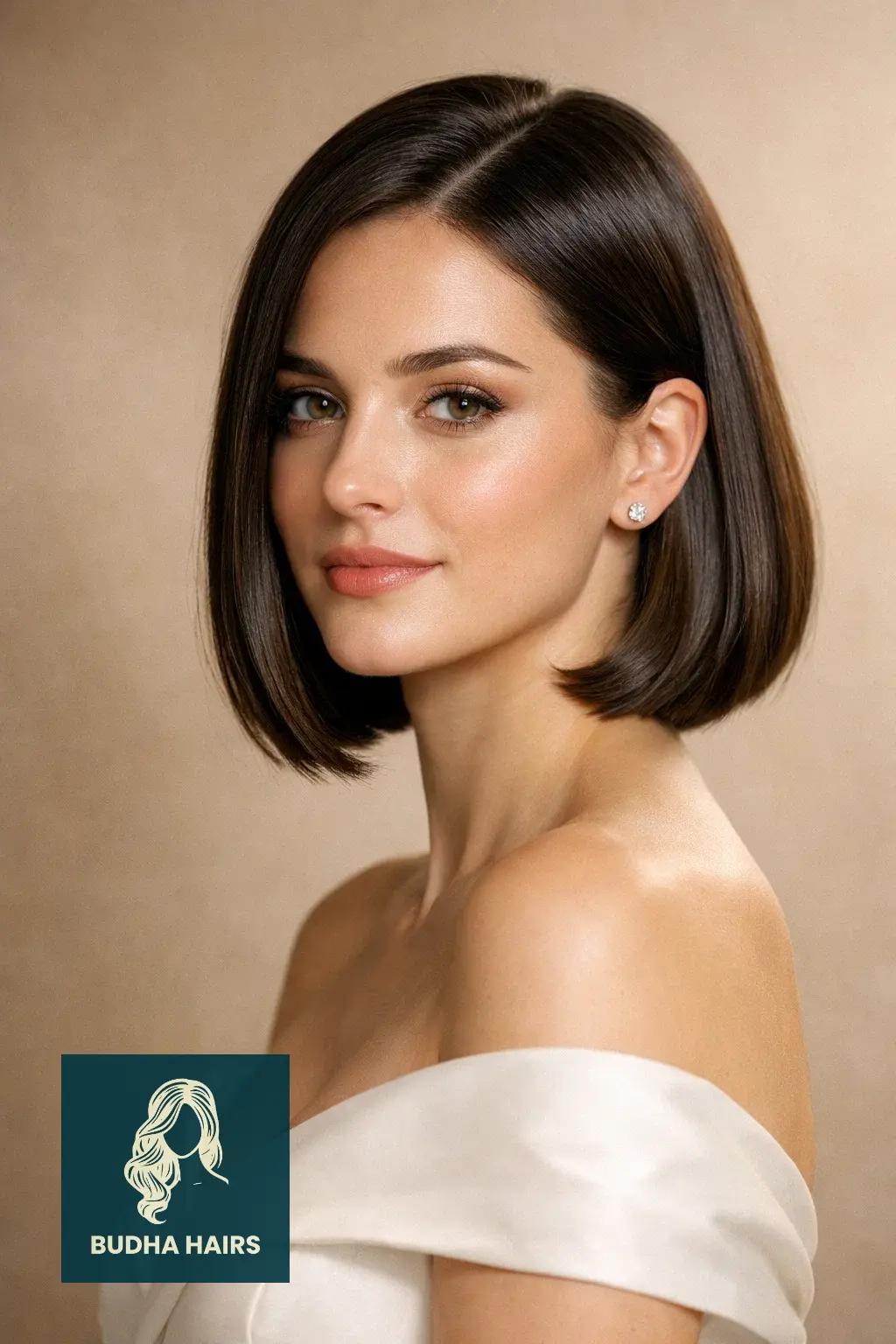 39 Best Hairstyles for Thin Hair for Wedding for a Full Look 38 Sleek "Glass Hair" Bob with Tuck