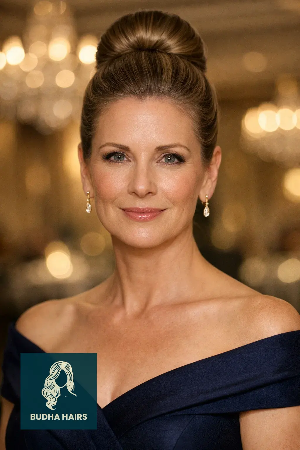 30 Best Mother of the Bride Hairstyles: 2026 Wedding Guide 26 Sleek High Bun for Formal Gowns