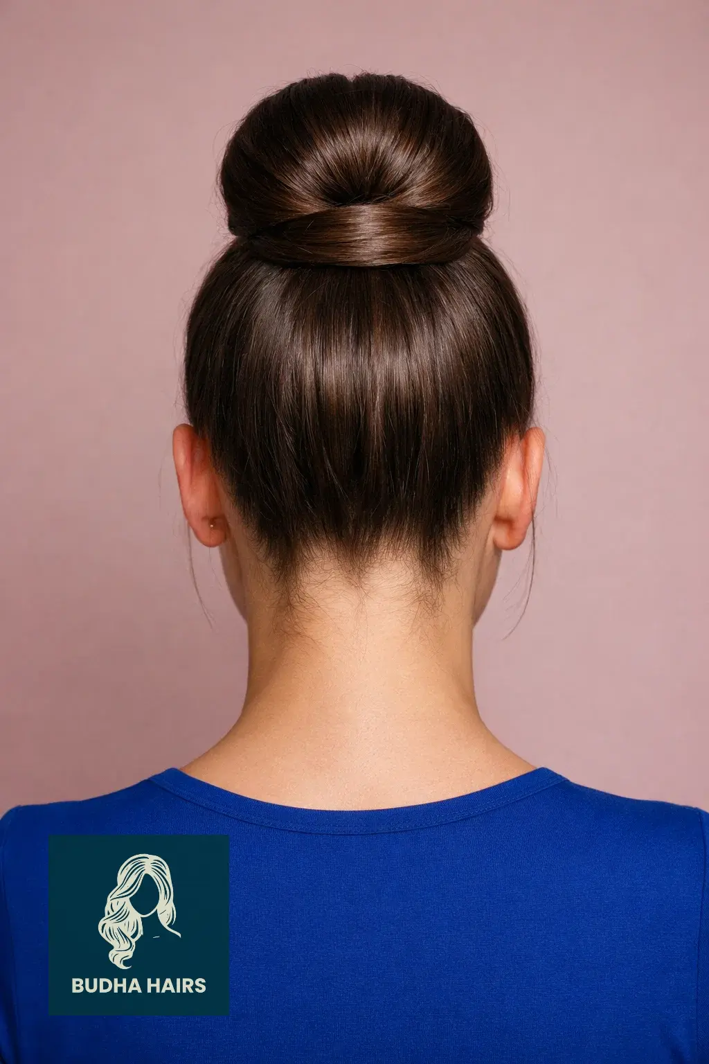 30 Hair Updos for Medium Hair That Look Effortlessly Chic 3 Sleek High Bun with Hair Wrap