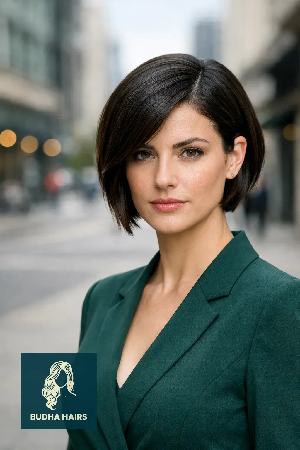 40 Best Formal Hairstyles for Short Hair: Elegant & Chic 2 Sleek Side-Swept Bob with a Deep Part