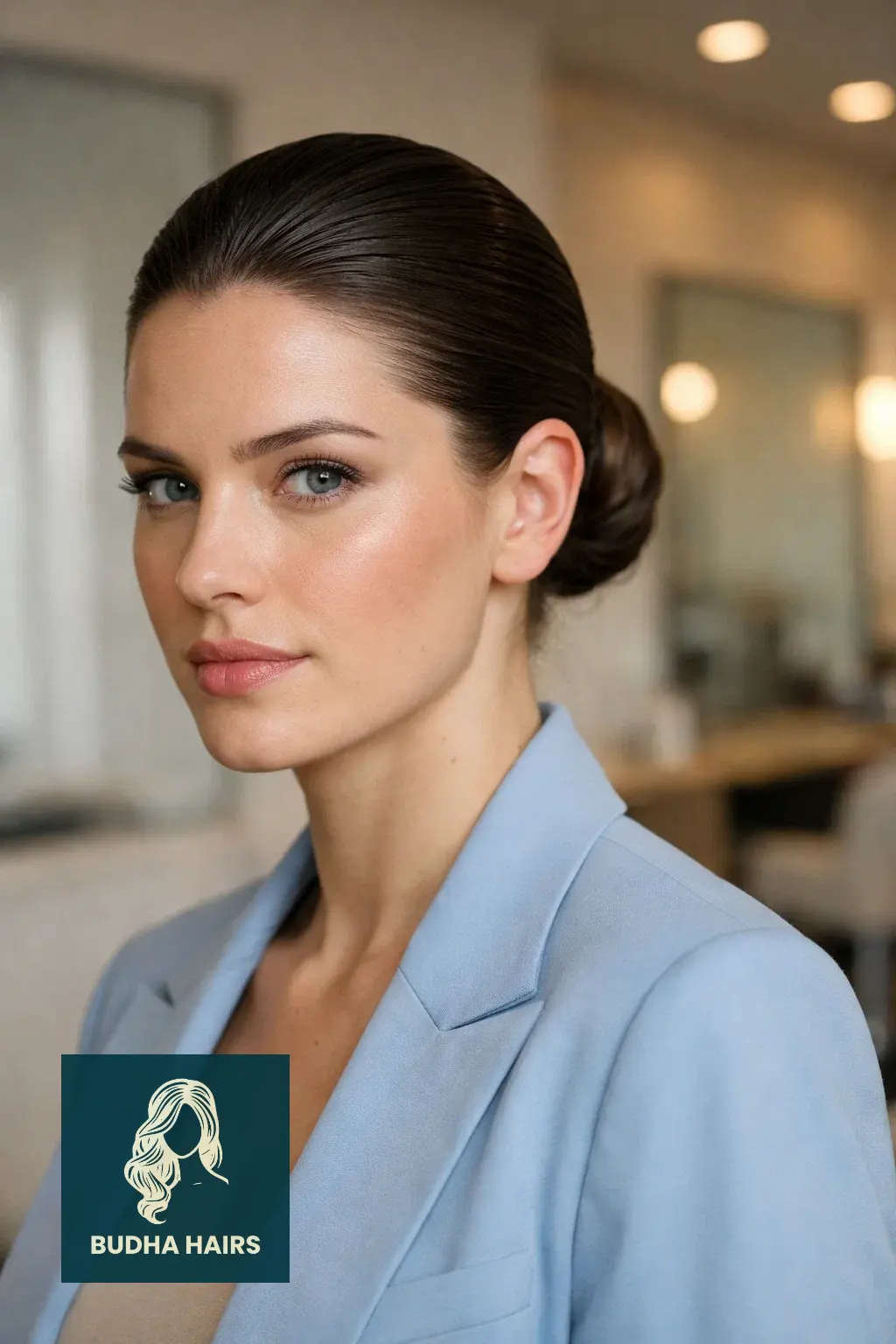 25 Best Out of Face Hairstyles for a Polished, Chic Look 5 Slicked-Back Low Bun