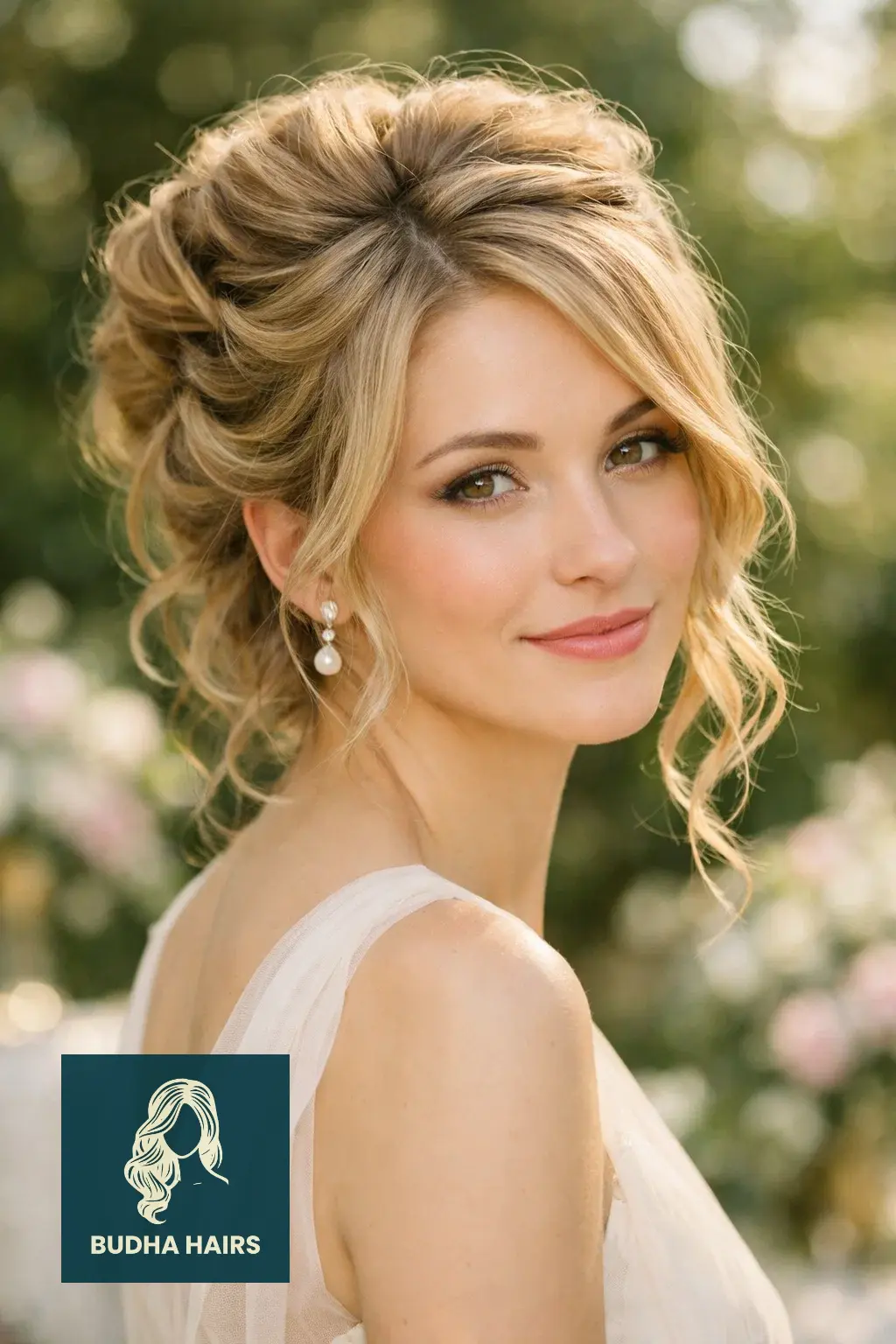 39 Best Hairstyles for Thin Hair for Wedding for a Full Look 30 Soft "Butterfly" Updo with Curls