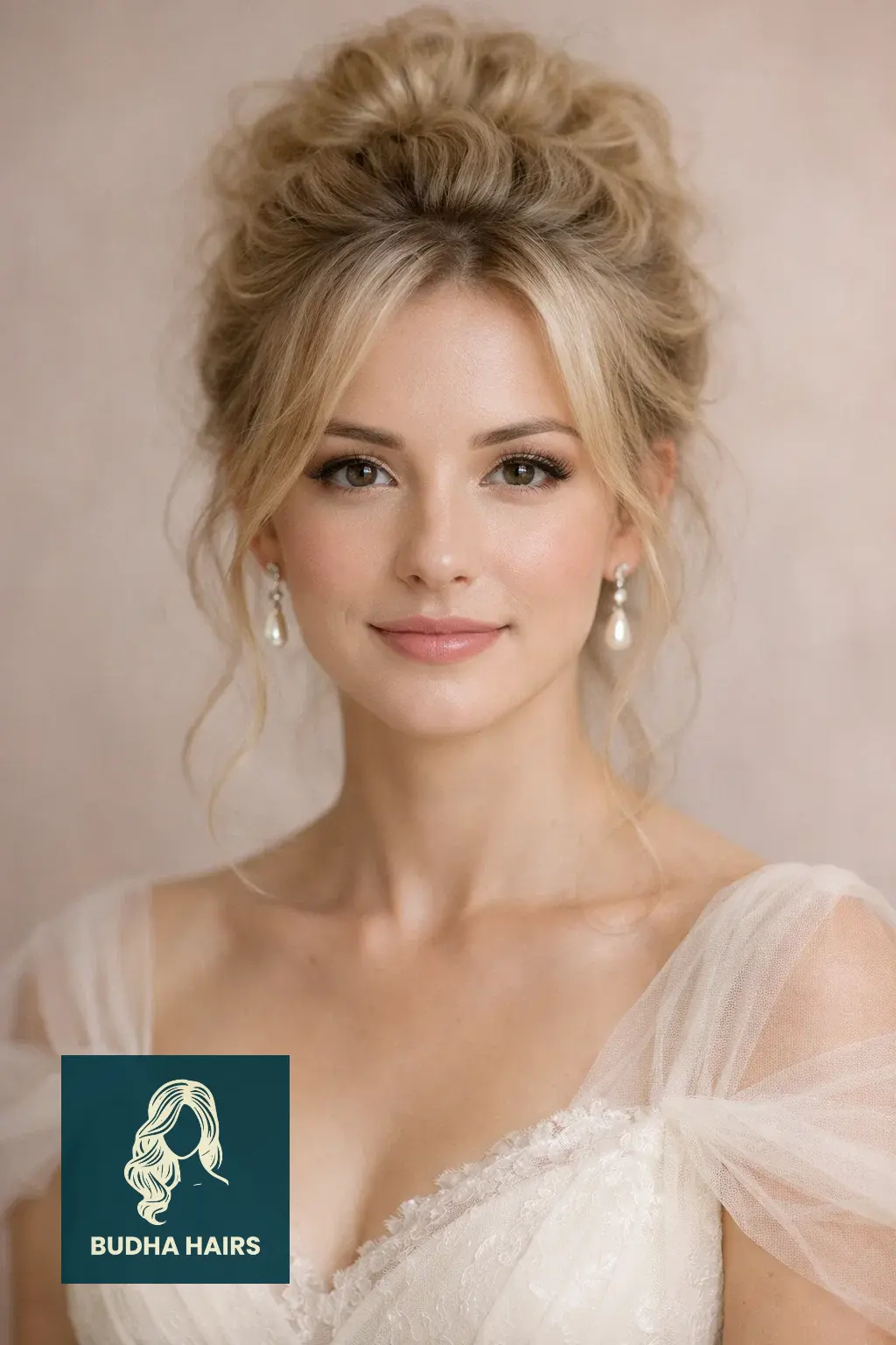39 Best Hairstyles for Thin Hair for Wedding for a Full Look 12 Soft "Cloud" Updo with Front Wisps