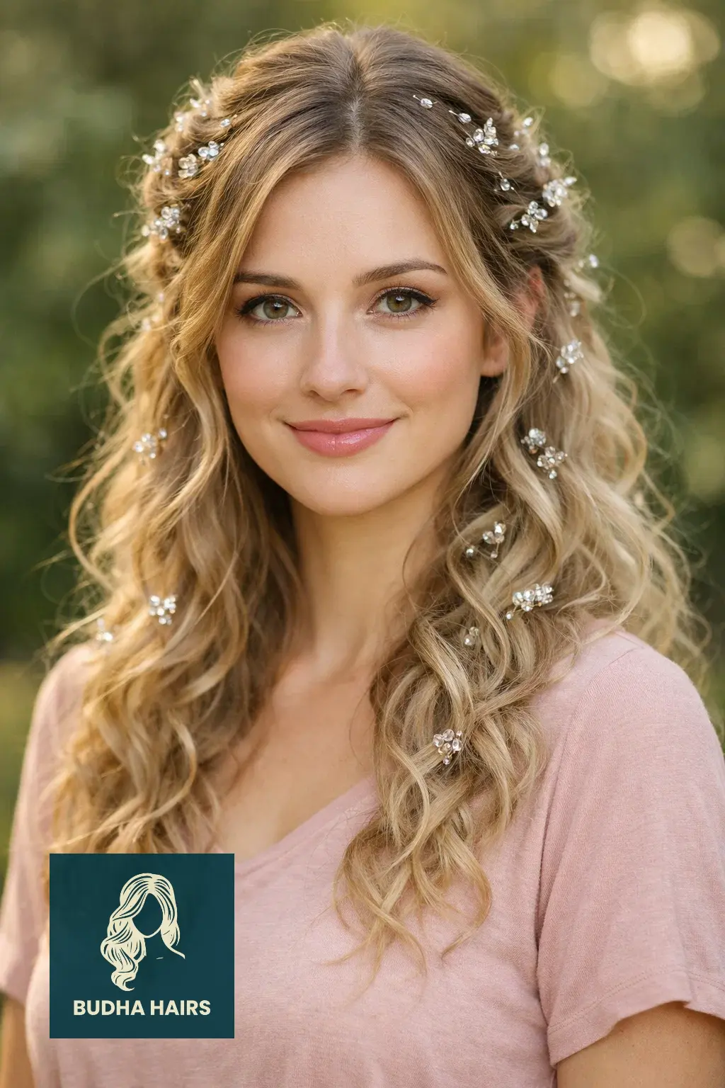 30 Best Fairy Hairstyles: Enchanting, Whimsical & Ethereal Looks 17 Soft Curls with Crystal Pins