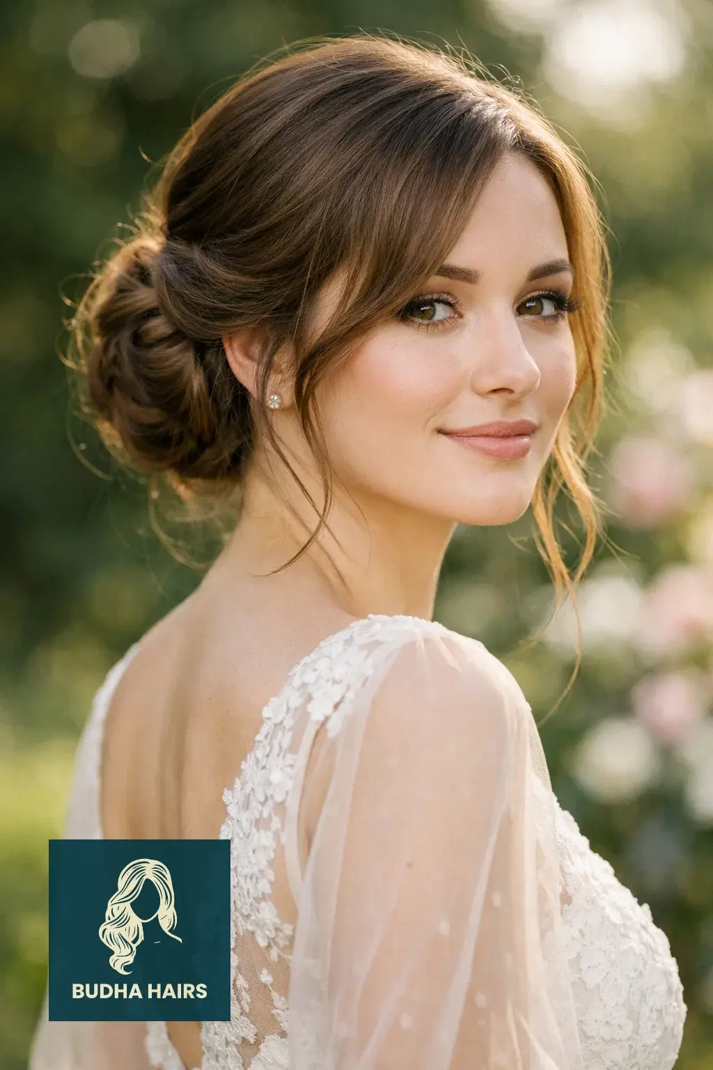 30 Wedding Hairstyles for Long Hair That Turn Heads 18 Soft Romantic Chignon with Wispy Tendrils