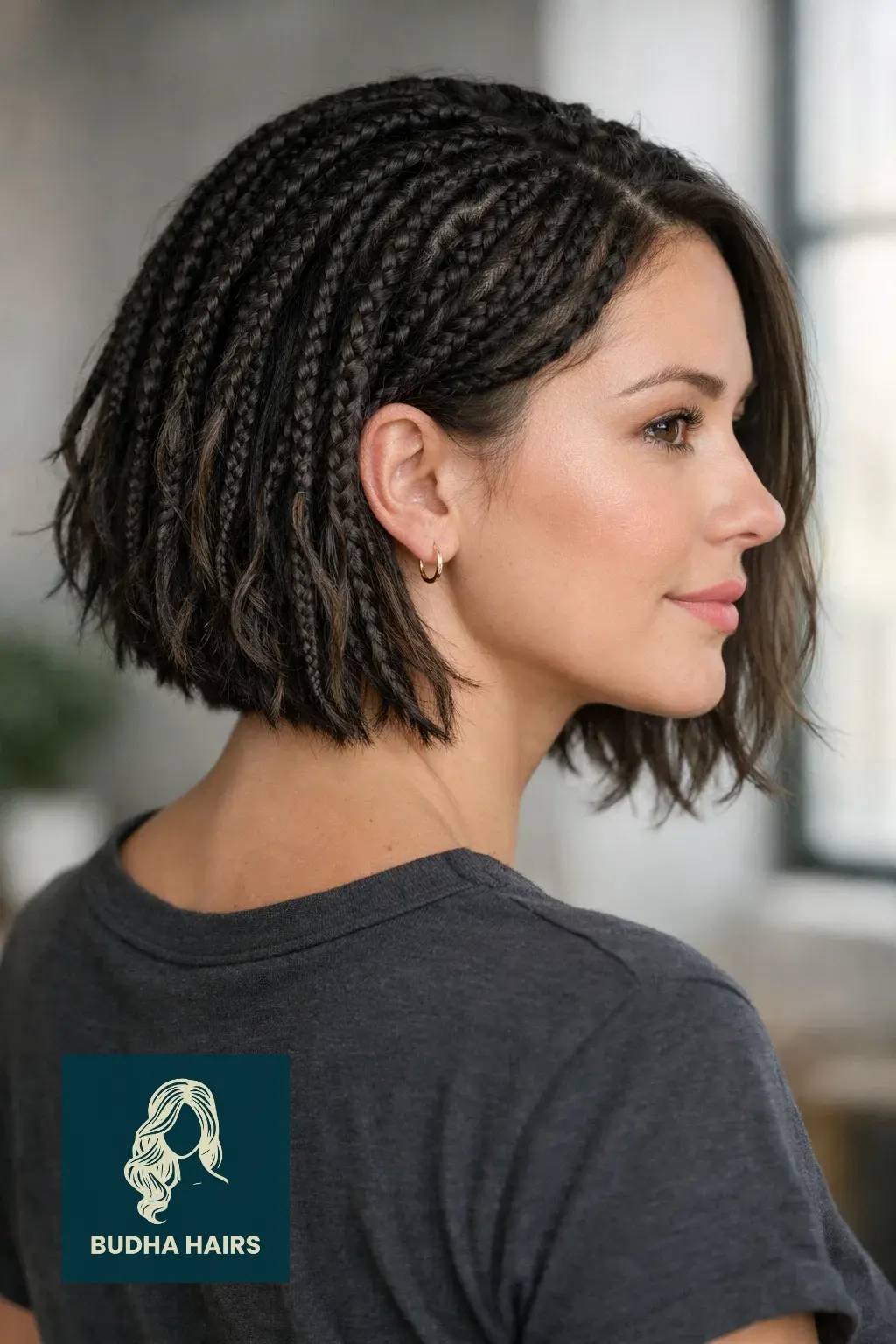 35 Stylish Boho Bob Knotless Braids for Fresh Looks 7 Tapered Nape Boho Bob