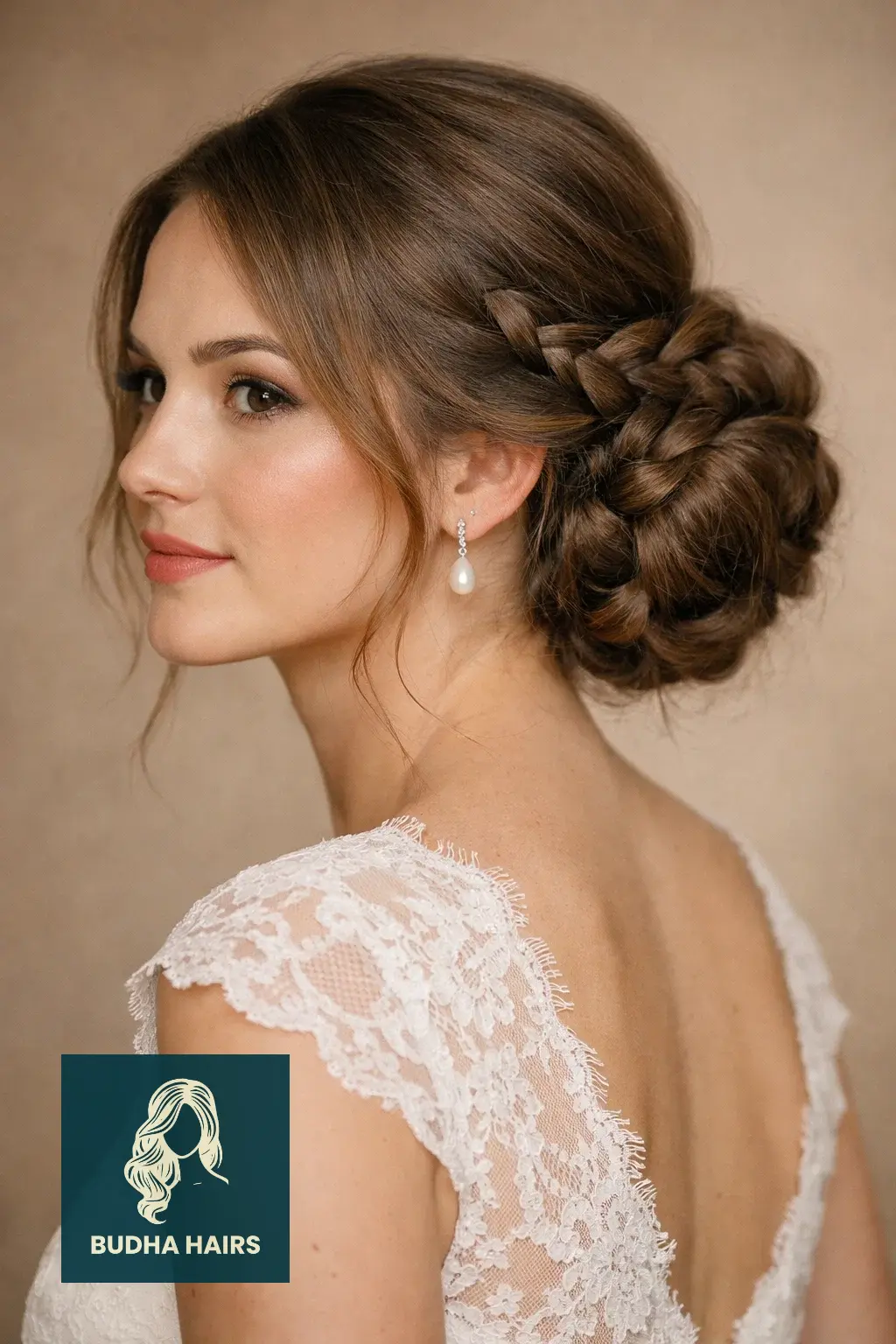30 Wedding Hairstyles for Long Hair That Turn Heads 13 Textured Low Bun with "Pancaked" Braids