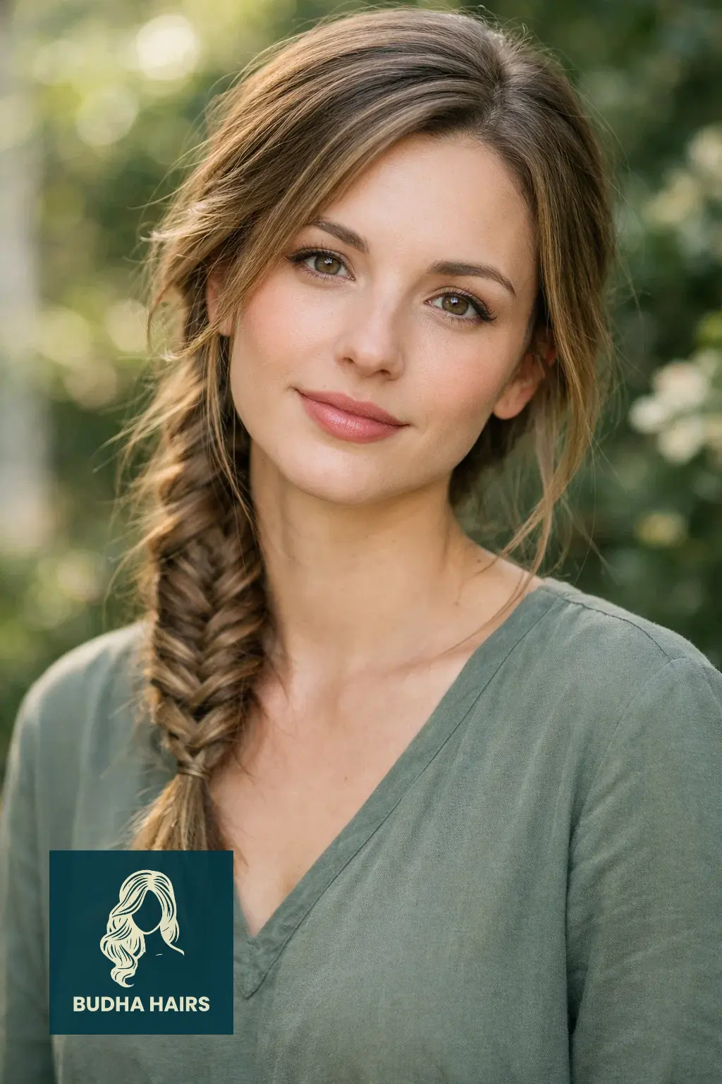 30 Hair Styles For Medium Hair And Creative Ways To Upgrade Your Cut 13 Textured Low Fishtail Braid