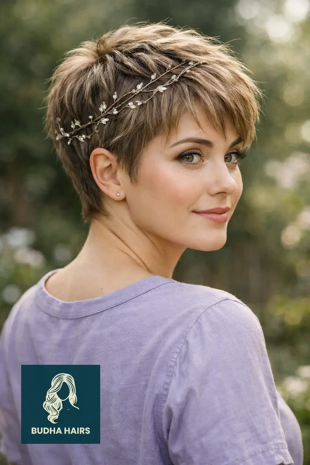 30 Best Fairy Hairstyles: Enchanting, Whimsical & Ethereal Looks 28 Textured Pixie with Delicate Hair Vines