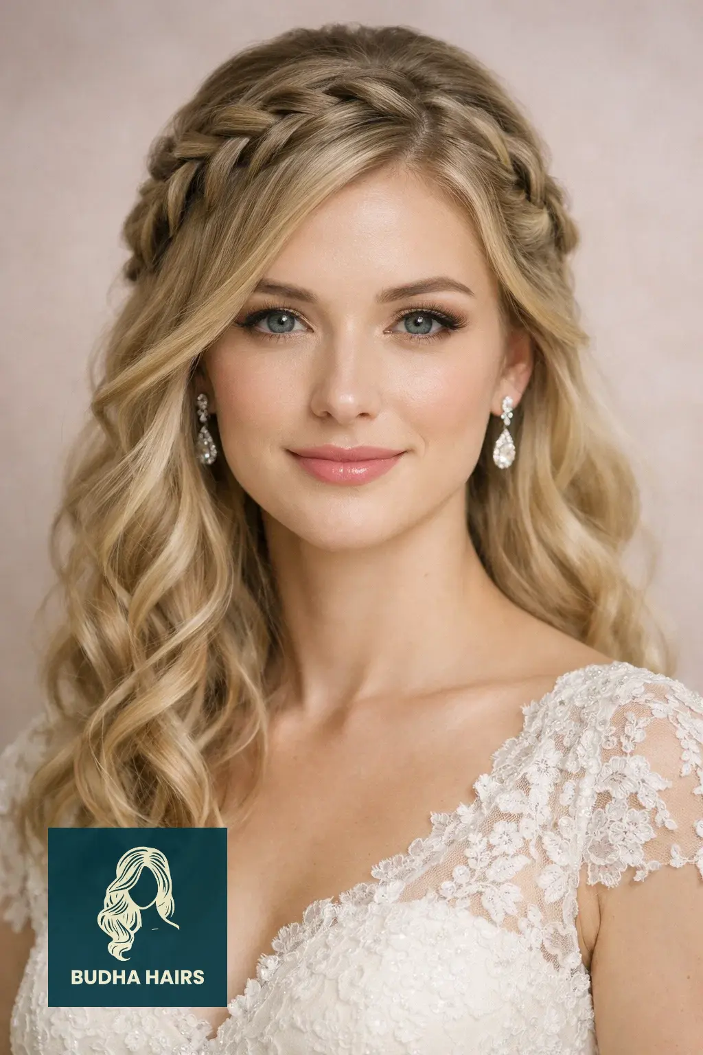 39 Best Hairstyles for Thin Hair for Wedding for a Full Look 20 Textured Waterfall Braid with Curls