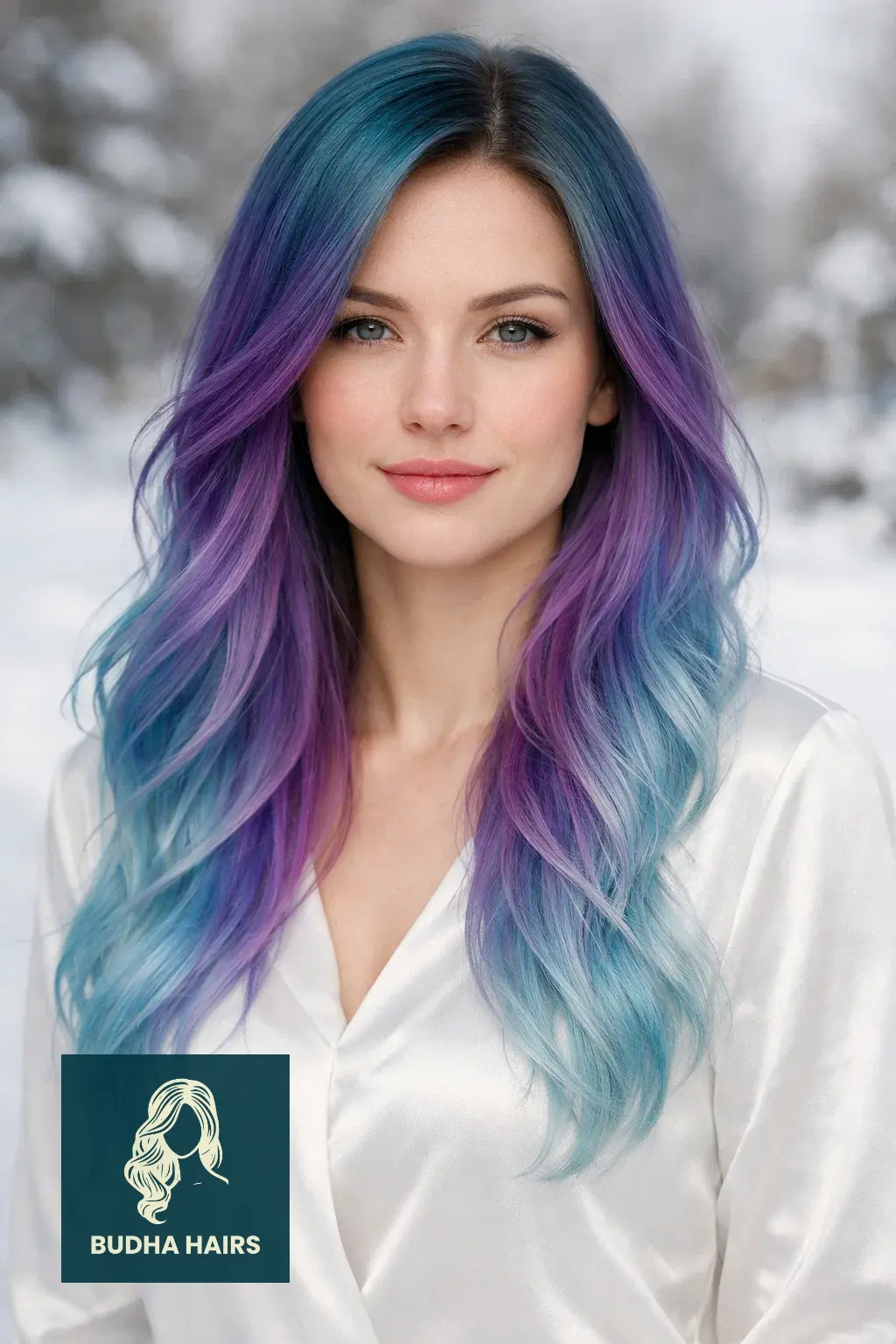 30 Most Enchanting Whimsical Hairstyles for a Magical Look 15 The Aurora Borealis Color Melt