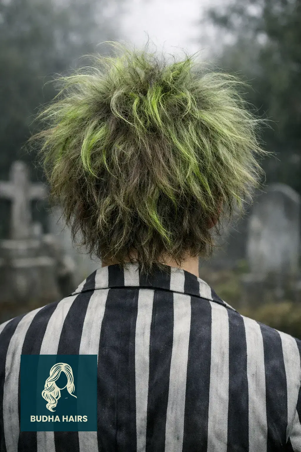 30 Best Halloween Hairstyles for Men: Easy & Iconic Looks 20 The "Beetlejuice" Spooky Green Frizz
