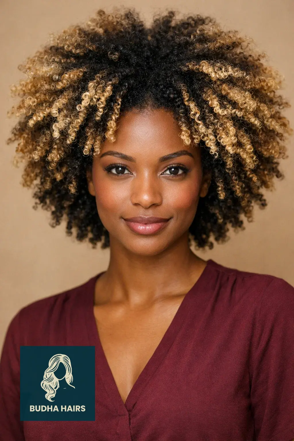 30 Afro Hairstyles for Women for Effortless Chic Vibes 8 The "Blonde-Tipped" Multi-Tonal Afro