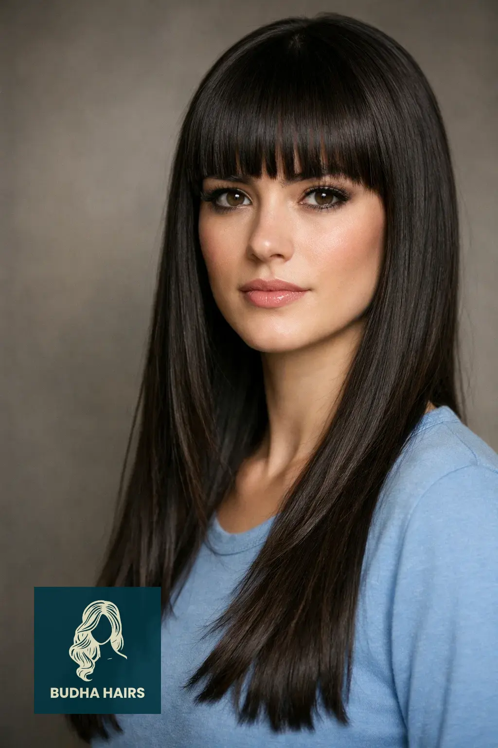 40 Oval Face Haircuts That Flatter Your Features Perfectly 10 The Blunt "Power" Fringe with Long Hair