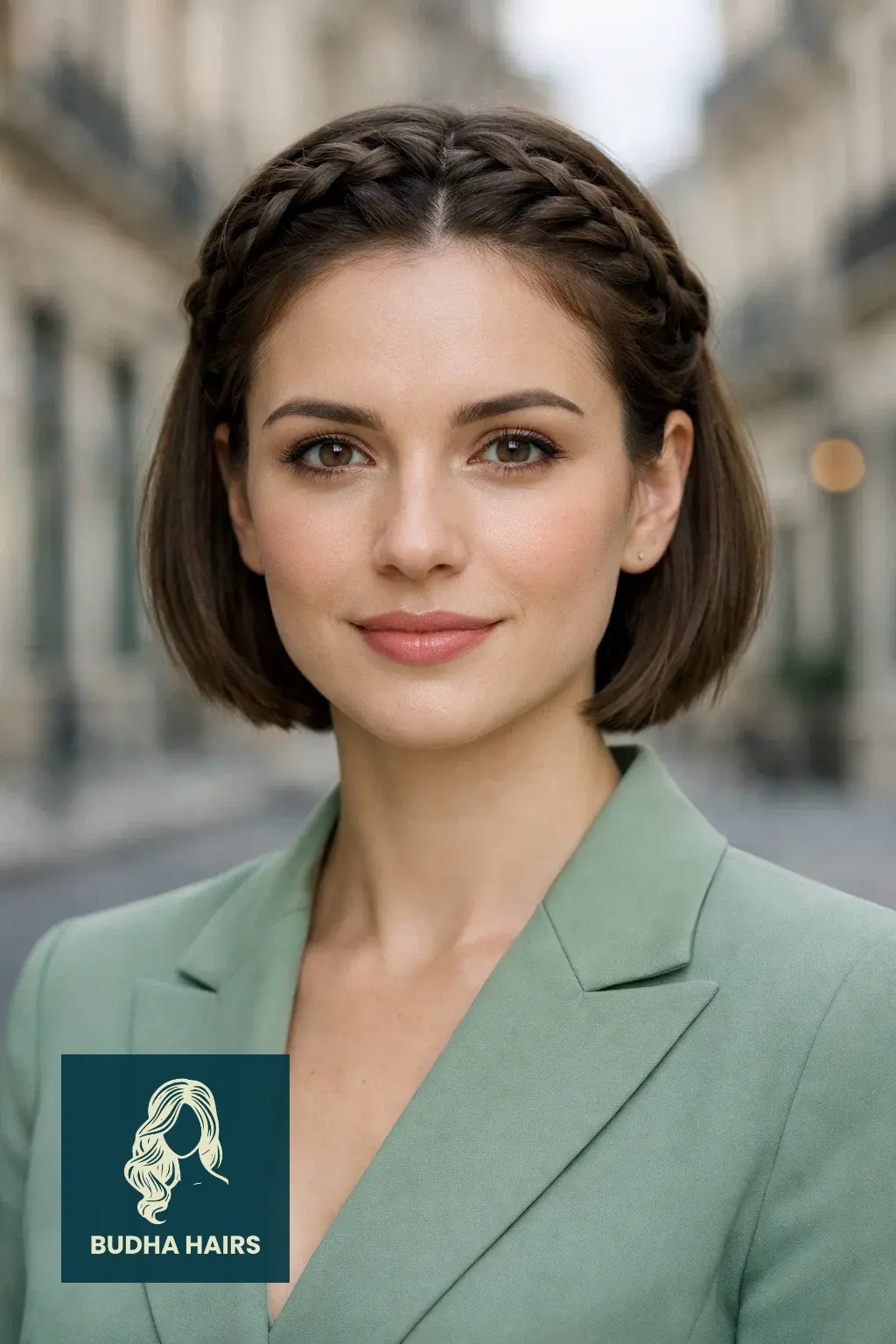 40 Best Formal Hairstyles for Short Hair: Elegant & Chic 8 The Braided Crown for Bobs
