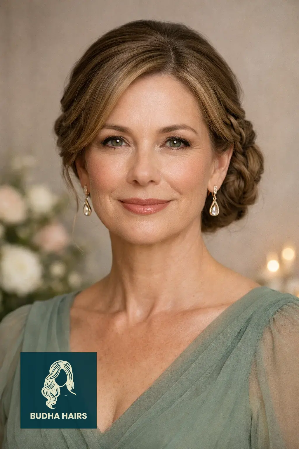 30 Best Mother of the Bride Hairstyles: 2026 Wedding Guide 13 The Braided Low Chignon 1