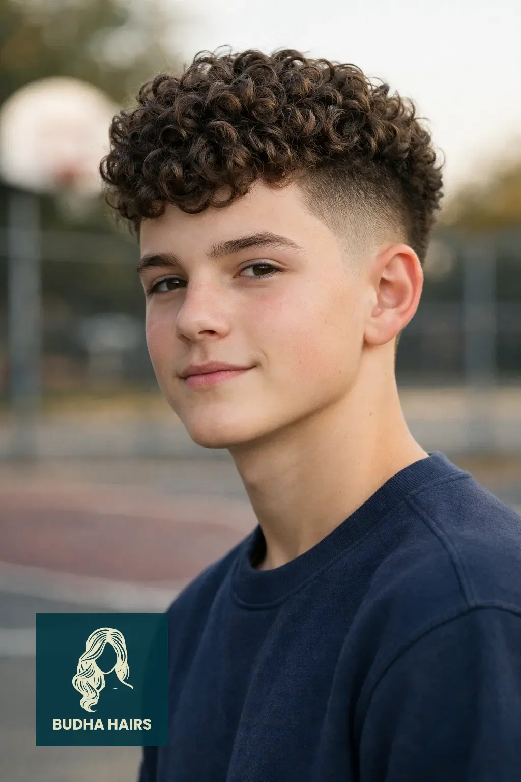 35 Cool Haircuts For Boys With Curly Hair That Show Off Texture 12 The Burst Fade with Curly Top