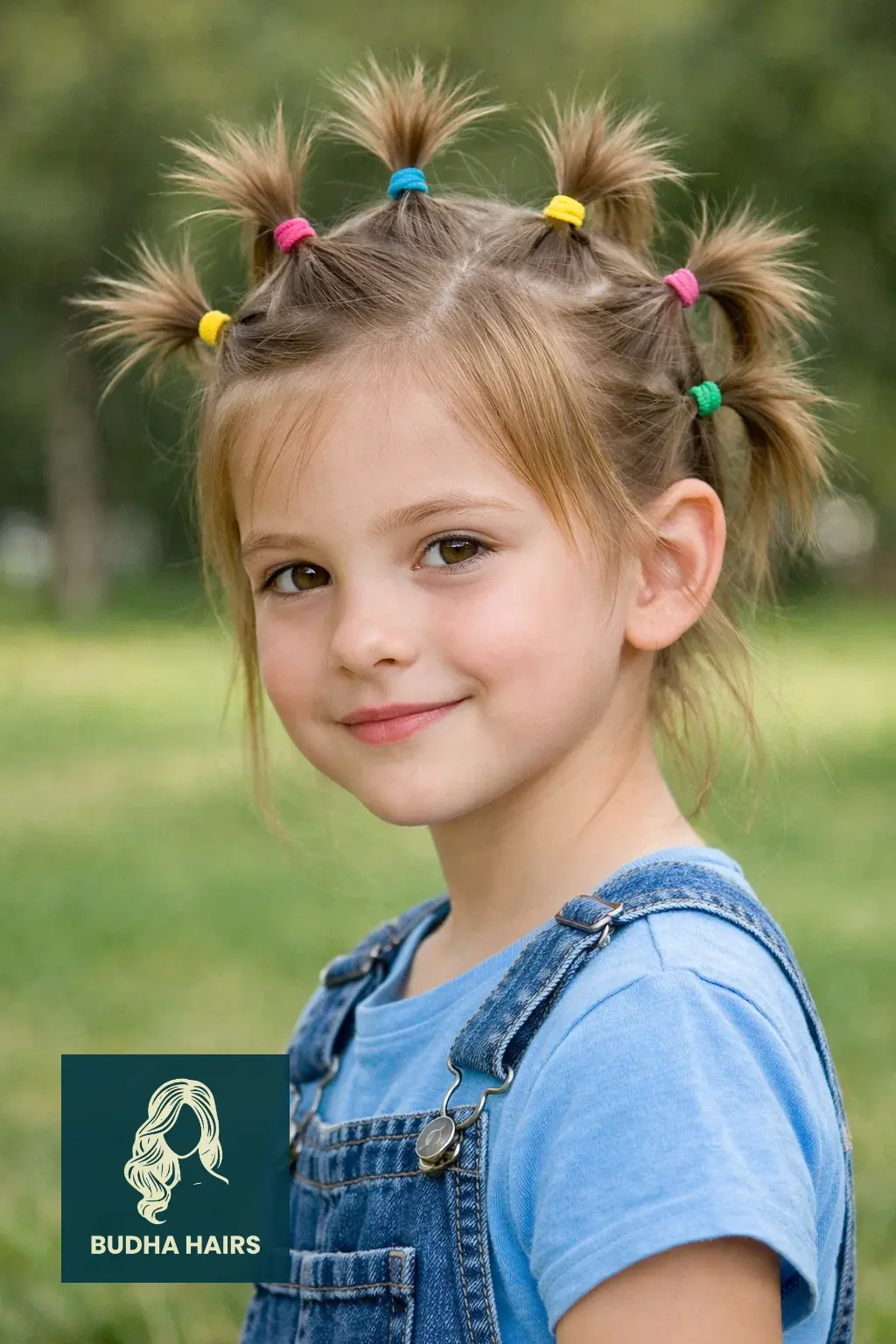 30 Best Hairstyles for Thin Hair for Kids for a Full Look 3 The "Cactus" Multi-Ponytail Look