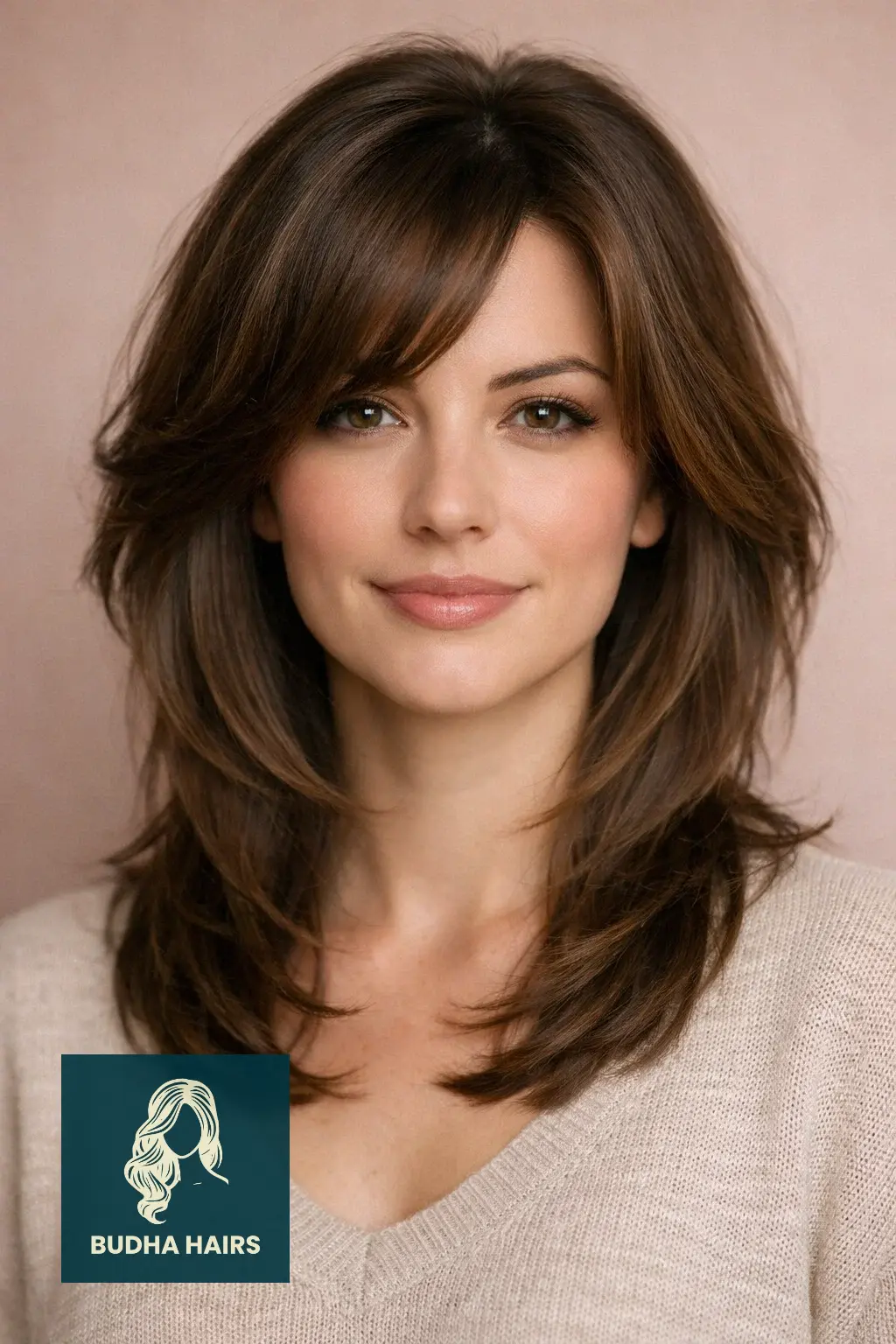 30 Perfect Side Bangs With Layers To Frame Your Face Beautifully 1 The Classic Butterfly Cut with Sweeping Bangs