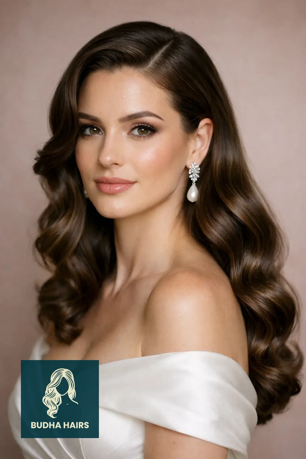 30 Wedding Hairstyles for Long Hair That Turn Heads 1 The Classic Hollywood Glamour Wave