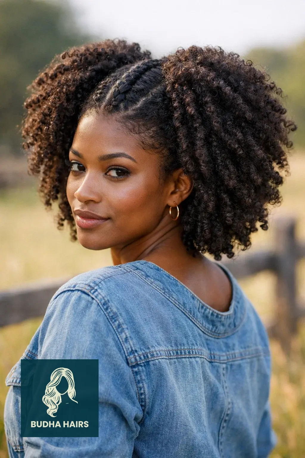 30 Afro Hairstyles for Women for Effortless Chic Vibes 23 The "Cowgirl Braid" Framed Afro