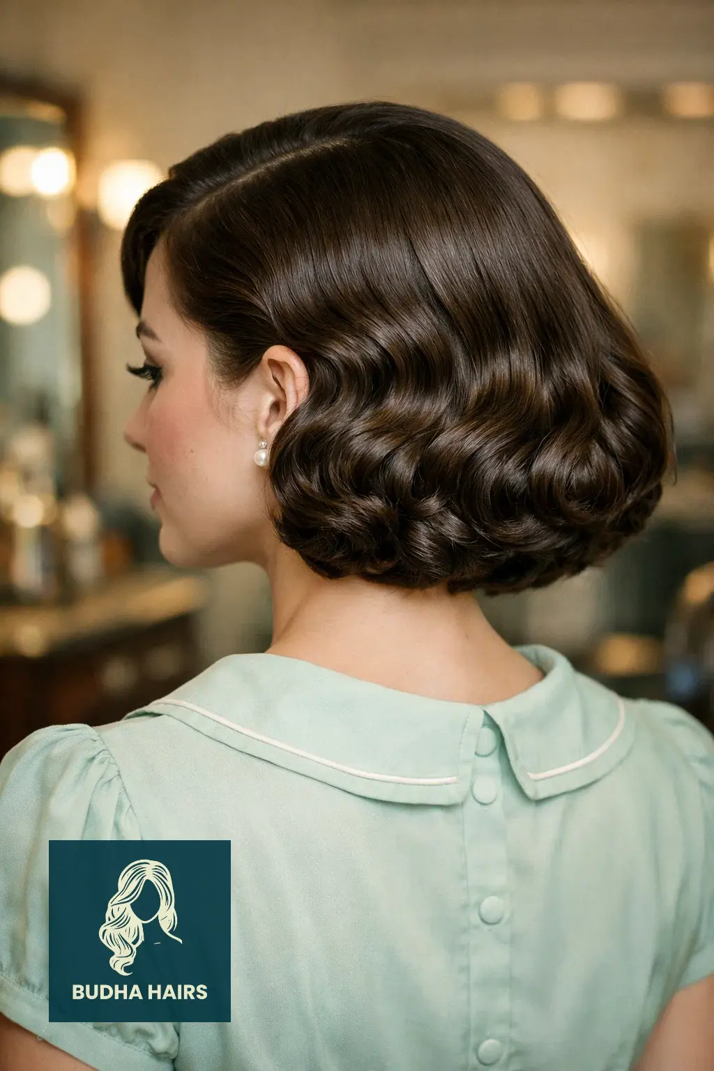 30 Chic 50s Hairstyles for Vintage Glam 27 The Deep "S" Wave Bob