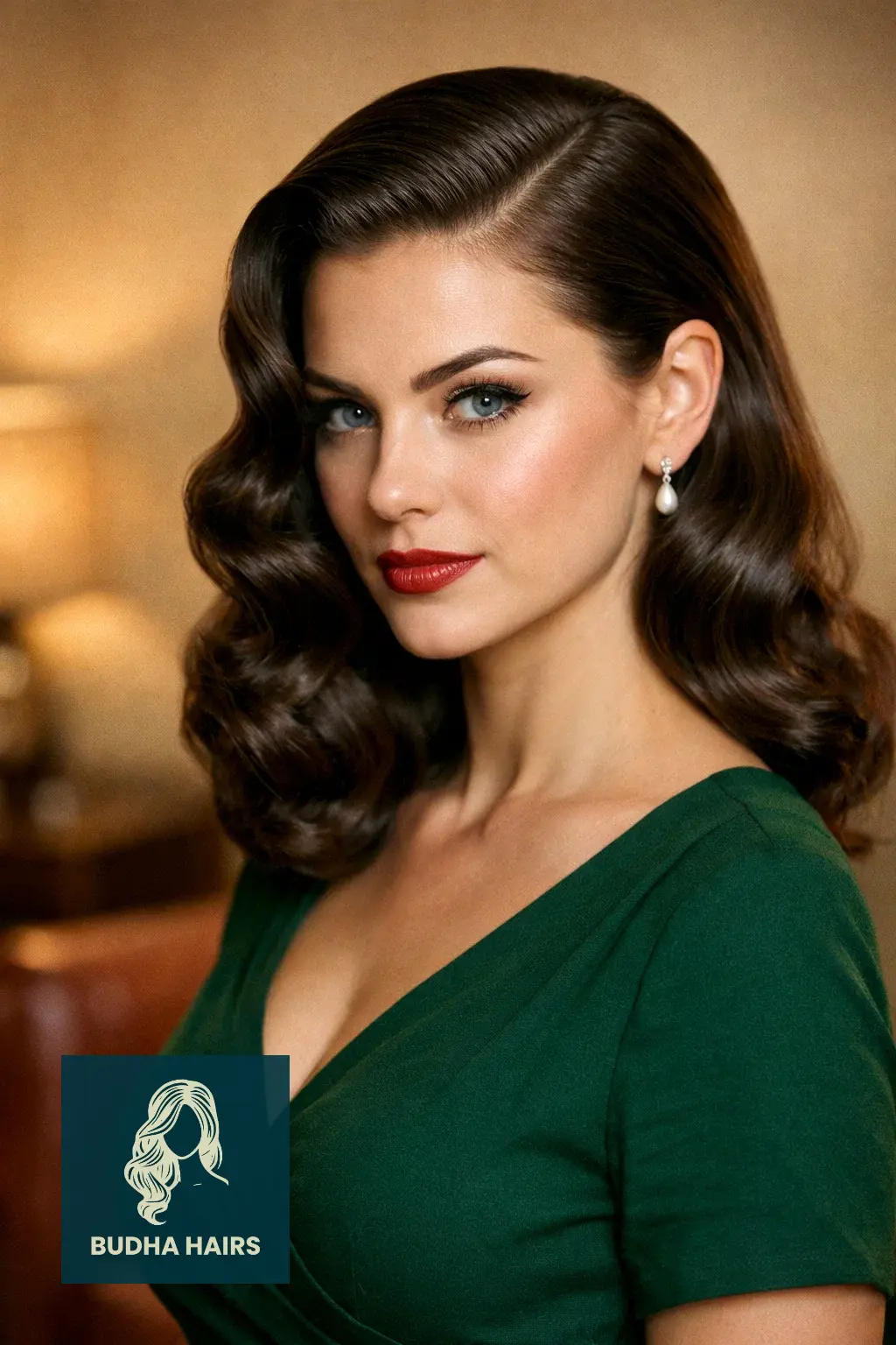 30 Chic 50s Hairstyles for Vintage Glam 7 The Deep Side-Parted Wave