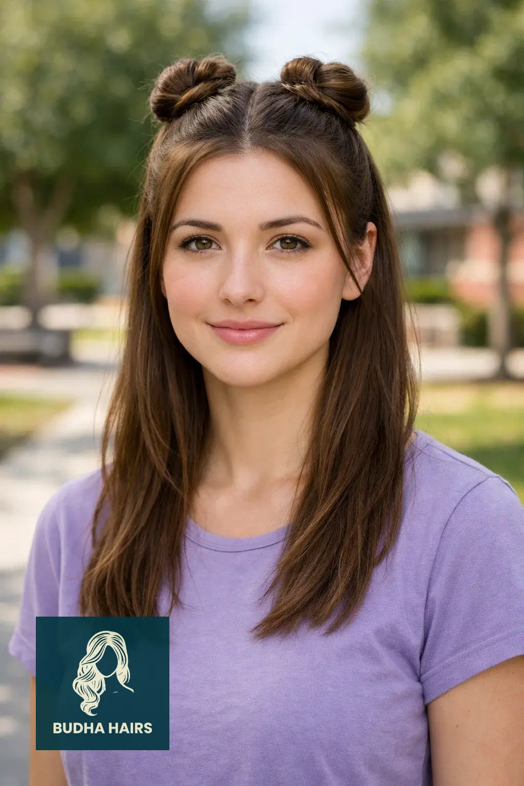 30 Best Hairstyles for School: Fast and Easy Looks for Students 24 The Double-Knotted Half-Up