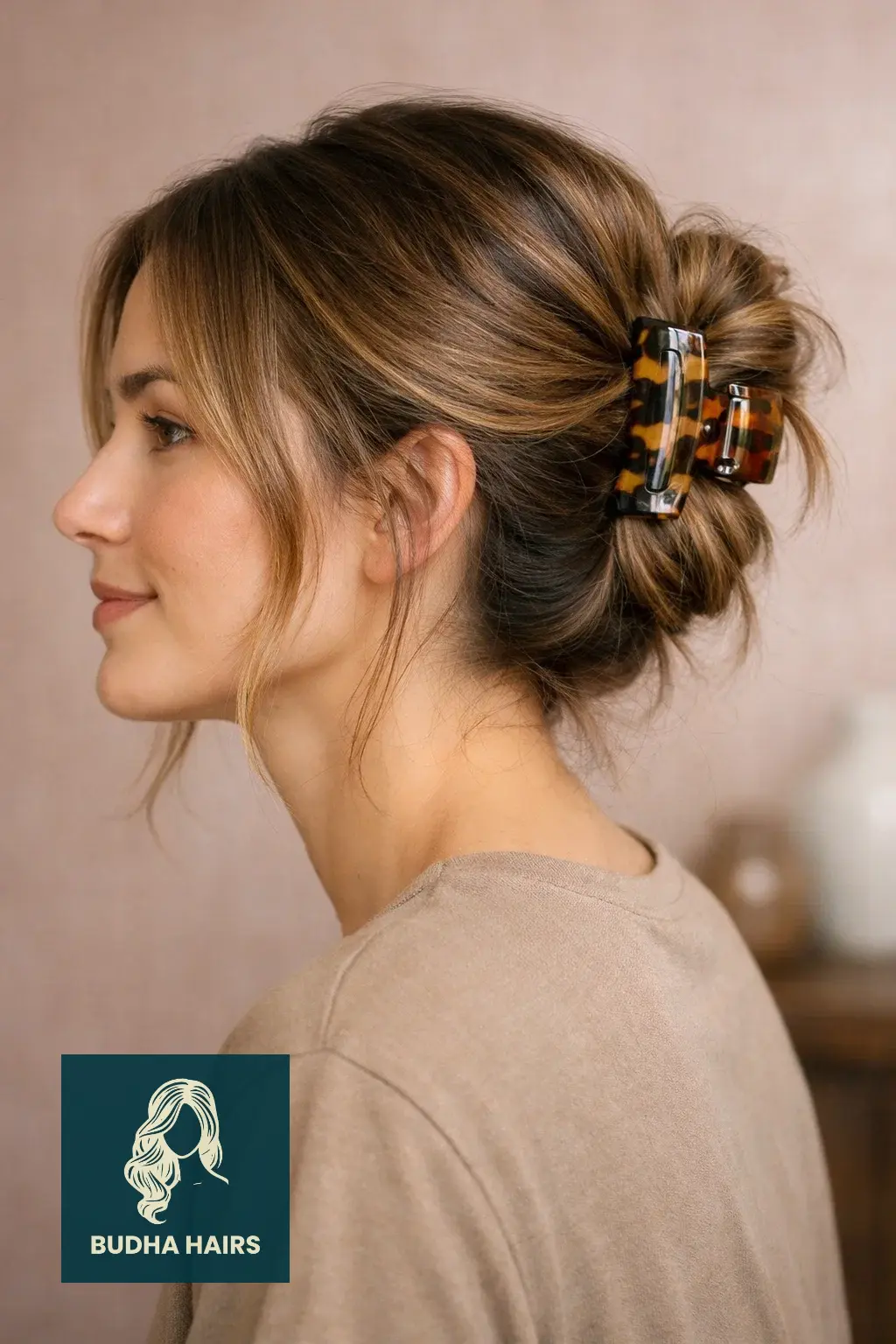 30 Hair Styles For Medium Hair And Creative Ways To Upgrade Your Cut 14 The Effortless Claw Clip Twist