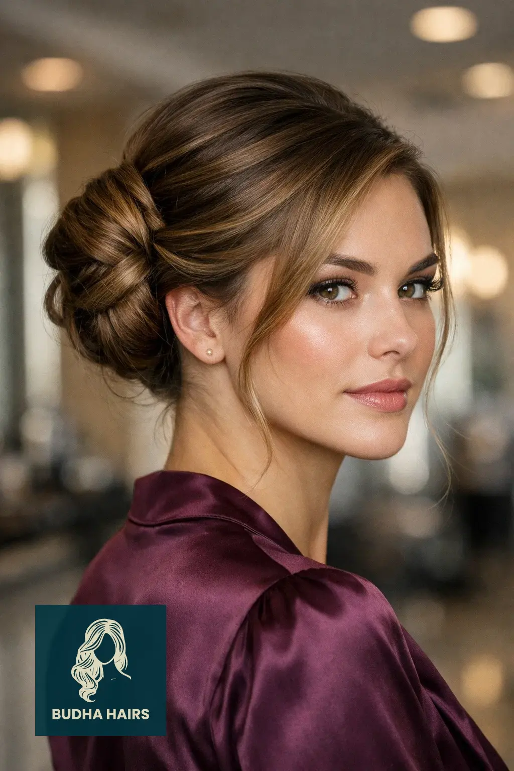 30 Hair Updos for Medium Hair That Look Effortlessly Chic 10 The Elegant Criss-Cross Bun