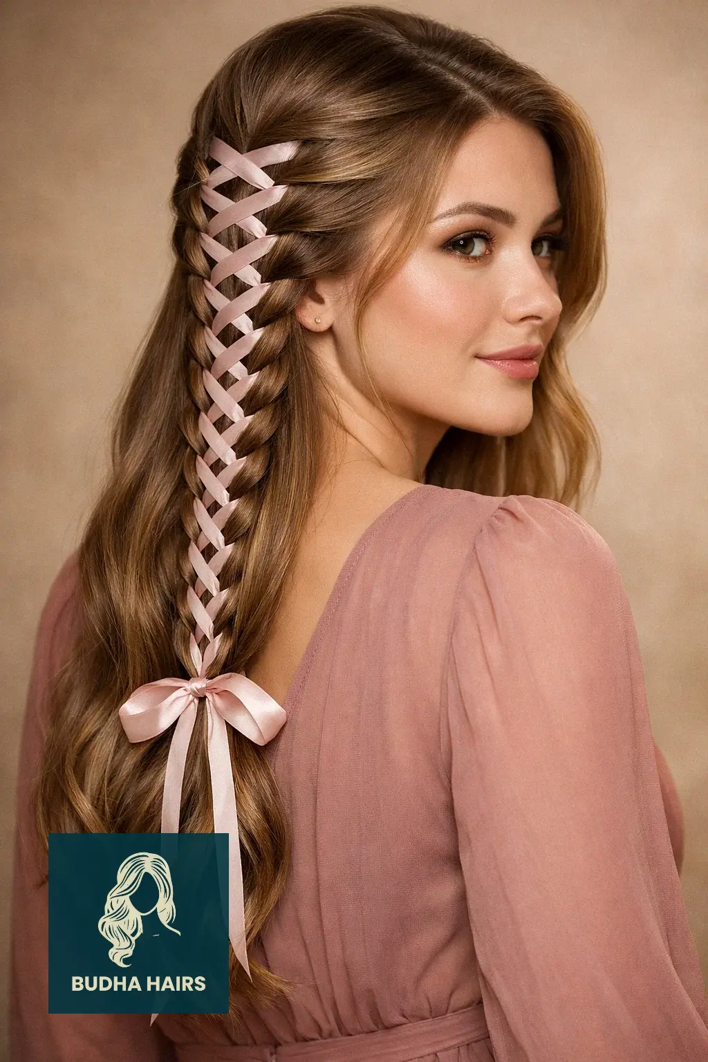 30 Most Enchanting Whimsical Hairstyles for a Magical Look 6 The Enchanted Ribbon Corset Braid