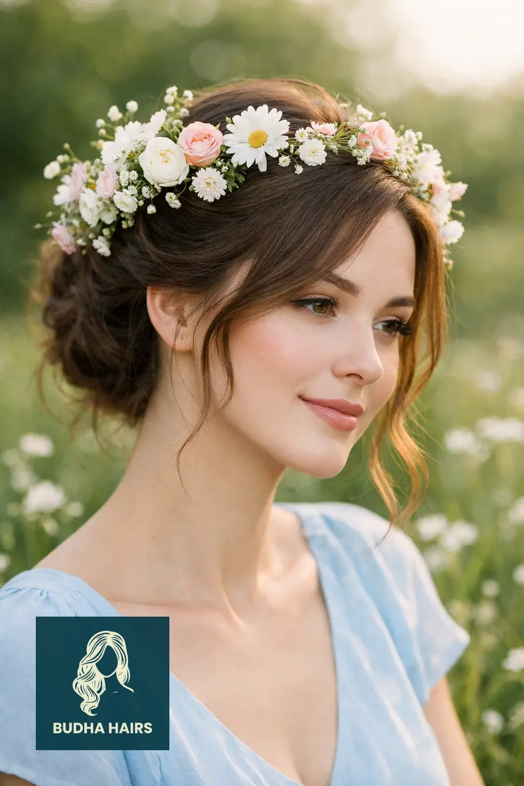 30 Most Enchanting Whimsical Hairstyles for a Magical Look 10 The Floating Flower Halo