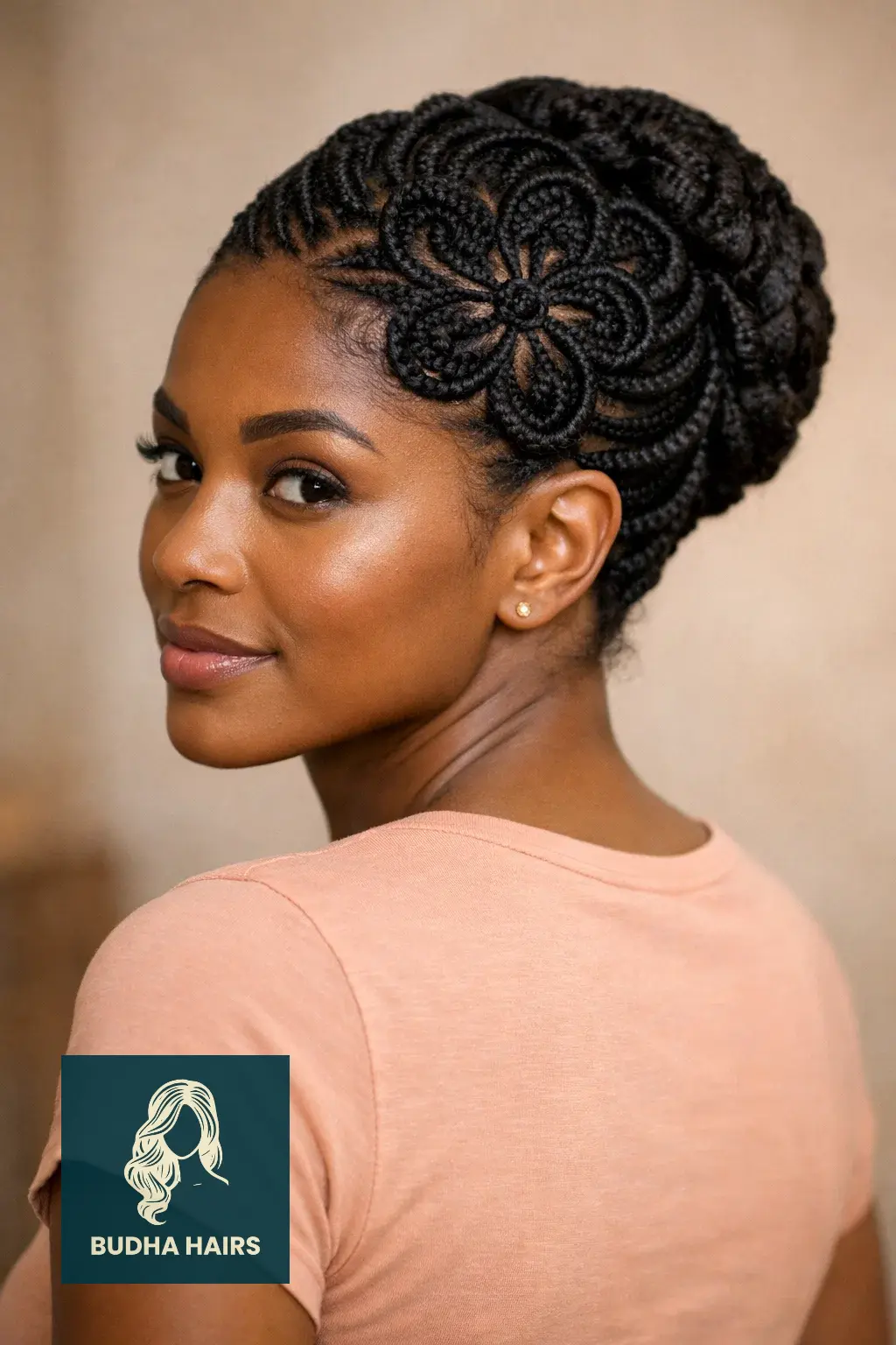 25 Cornrows Braids For Black Women To Elevate Your Everyday Style 19 The "Flower" Patterned Updo