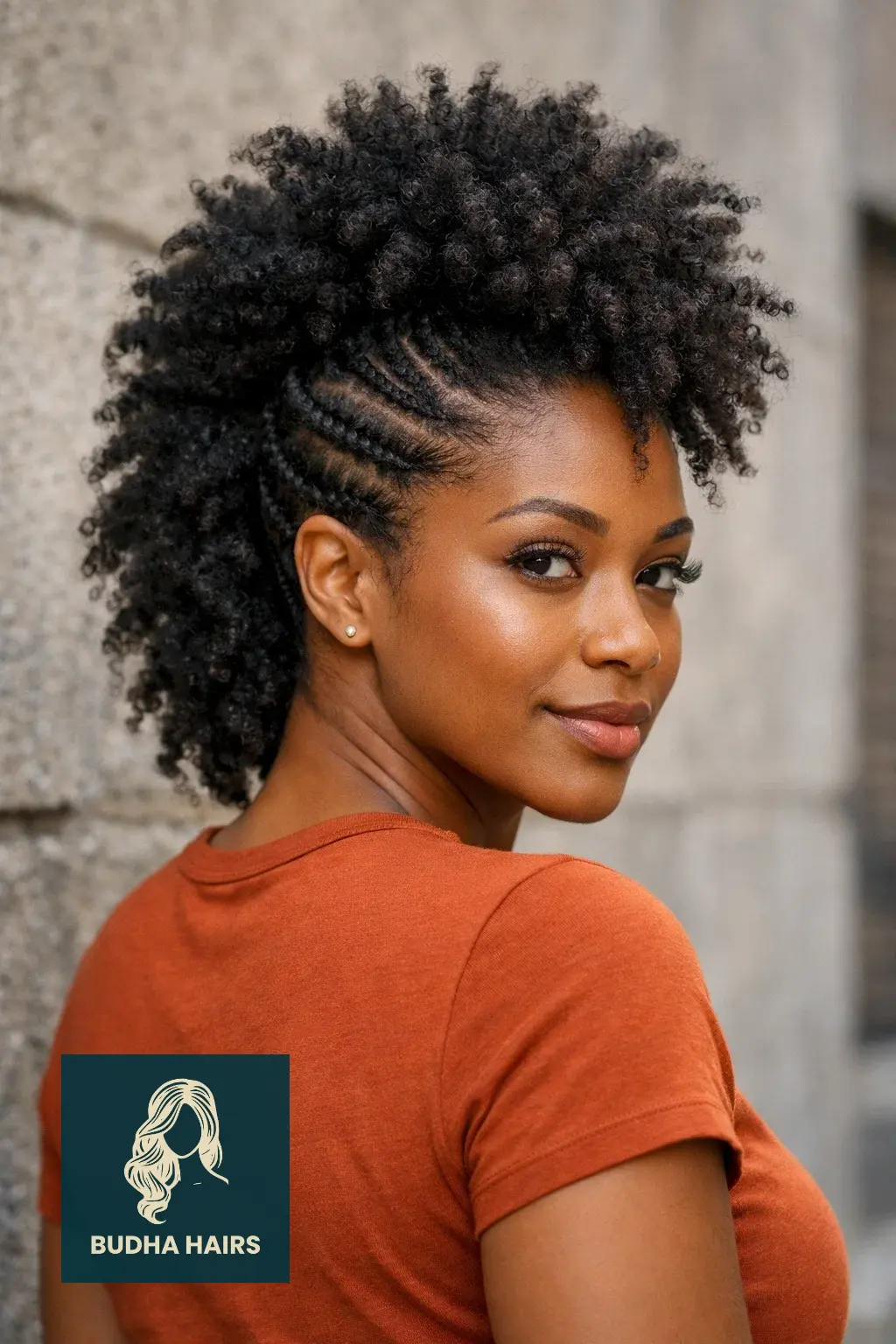 30 Afro Hairstyles for Women for Effortless Chic Vibes 3 The "Fro-Hawk" with Braided Sides