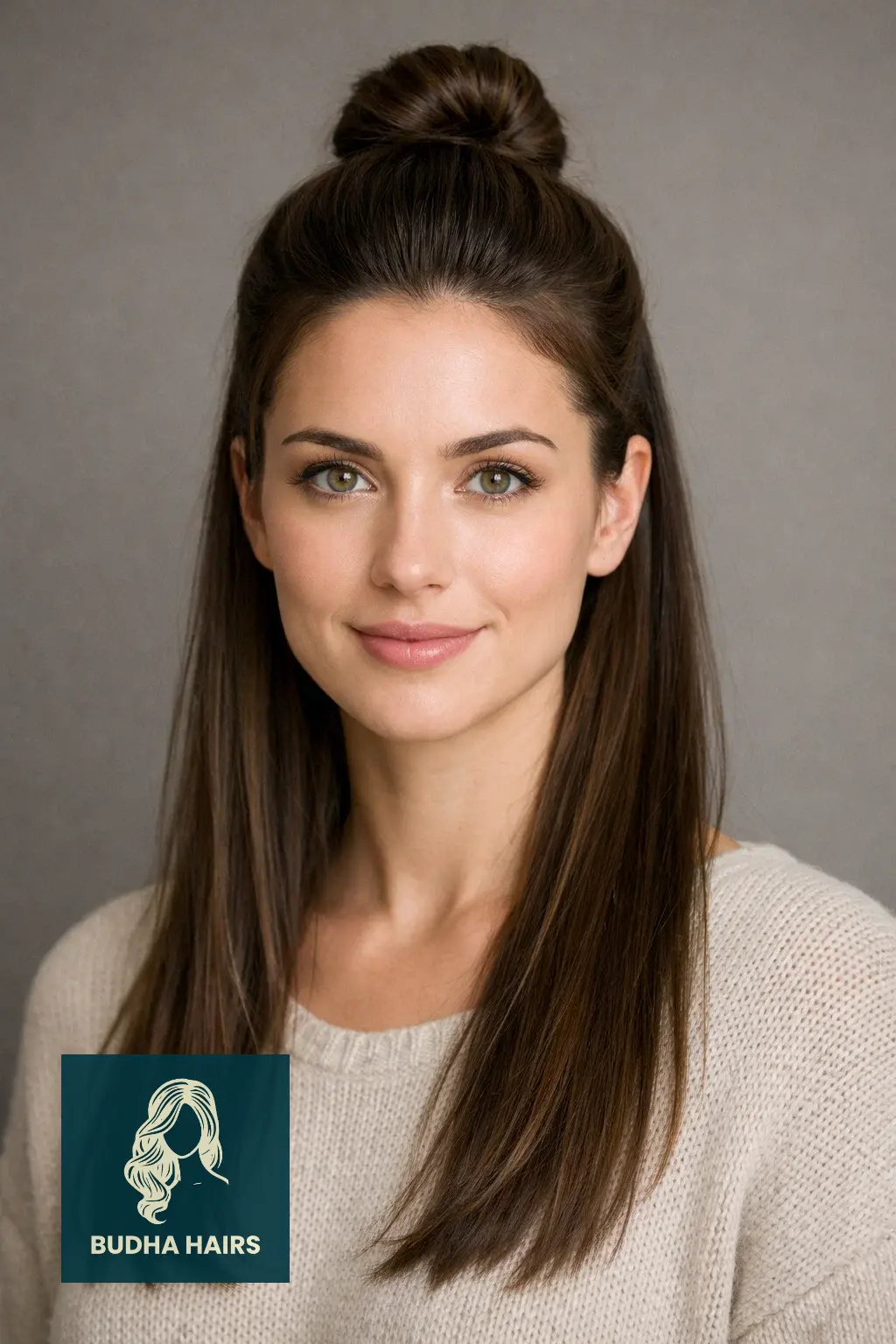 25 Best Out of Face Hairstyles for a Polished, Chic Look 8 The Half-Up High Knot