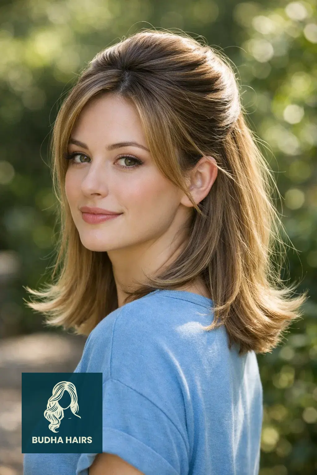 35 Best Blowout Hairstyles: The Ultimate Guide for Volume & Shine 13 The Half-Up Voluminous Flip